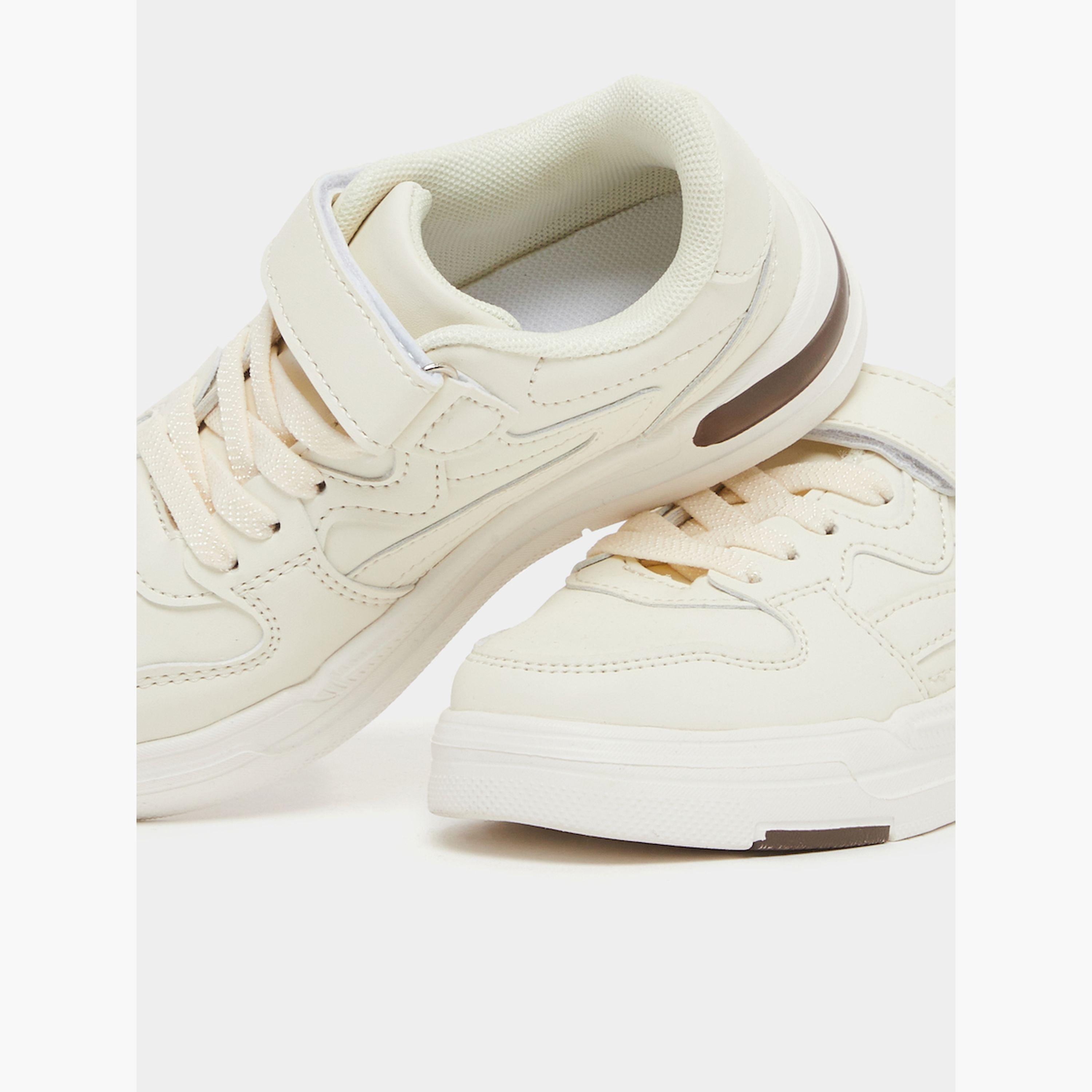 Styli Solid Low Top Trainer Shoes with Velcro Closure-boys-shoes-sneakers-image-3