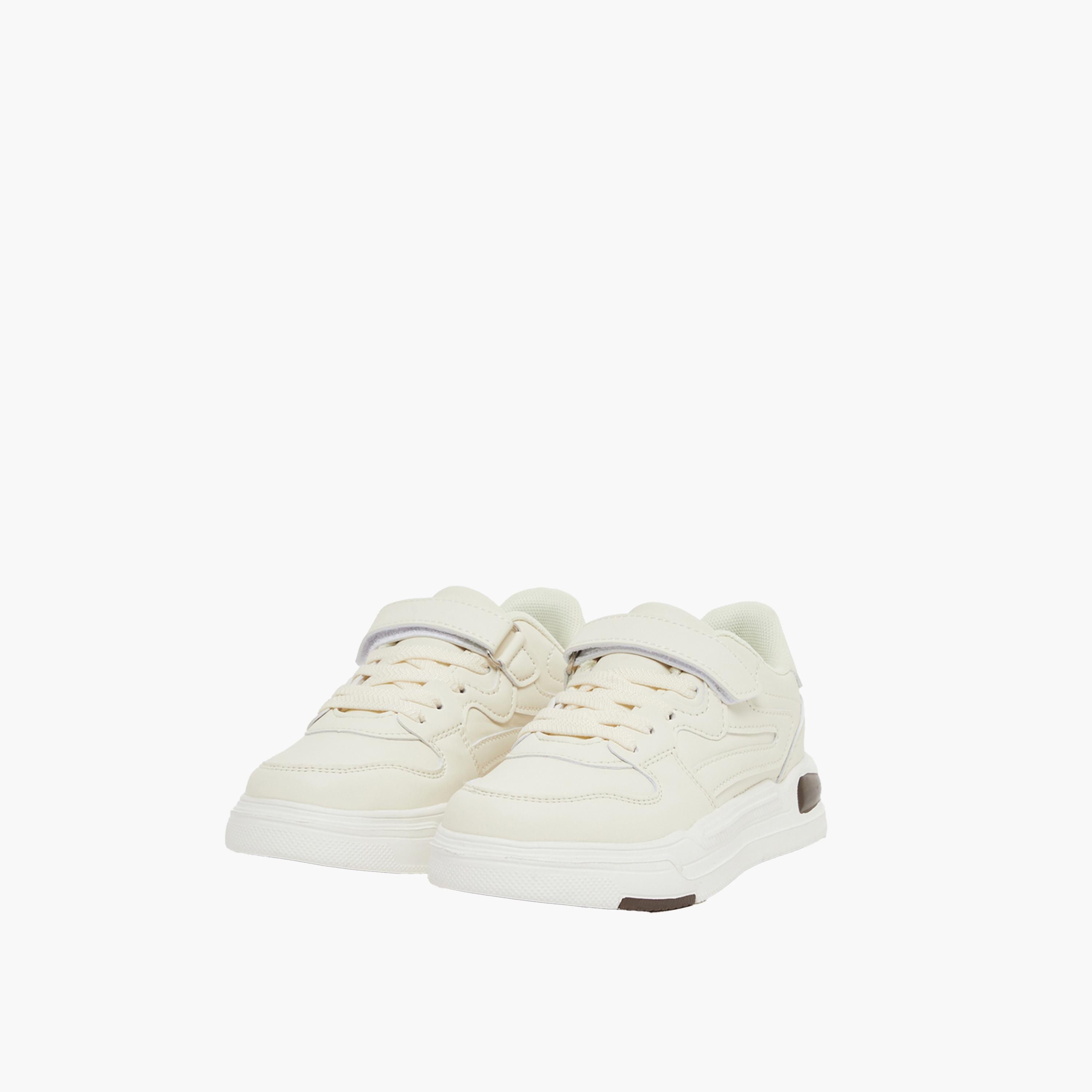 Styli Panelled Sneakers with Hook and Loop Closure-girls-shoes-sneakers-image-1