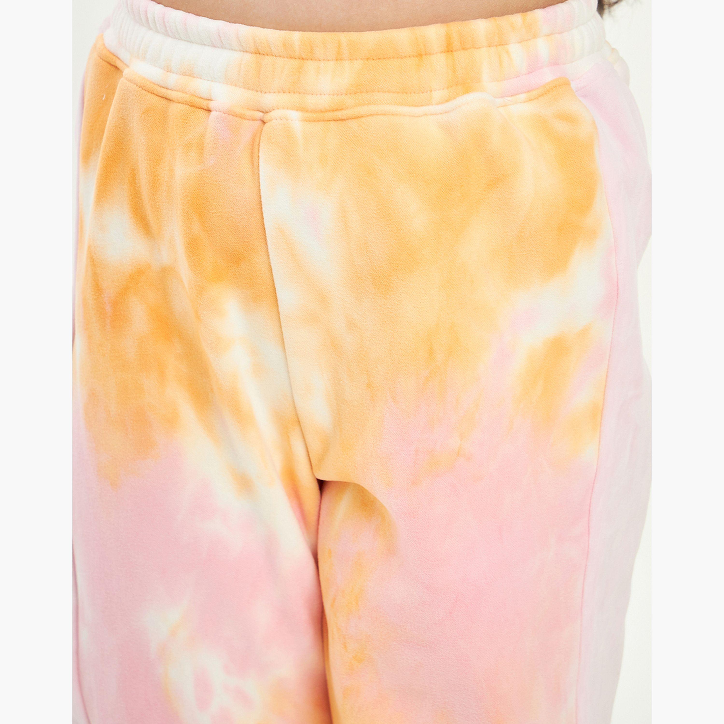 Stylo Bug X Styli Girls Ankle Length Placement print Sweat Shirt With Track Pant - Pink-girls-clothing-setsandcoords-image-7
