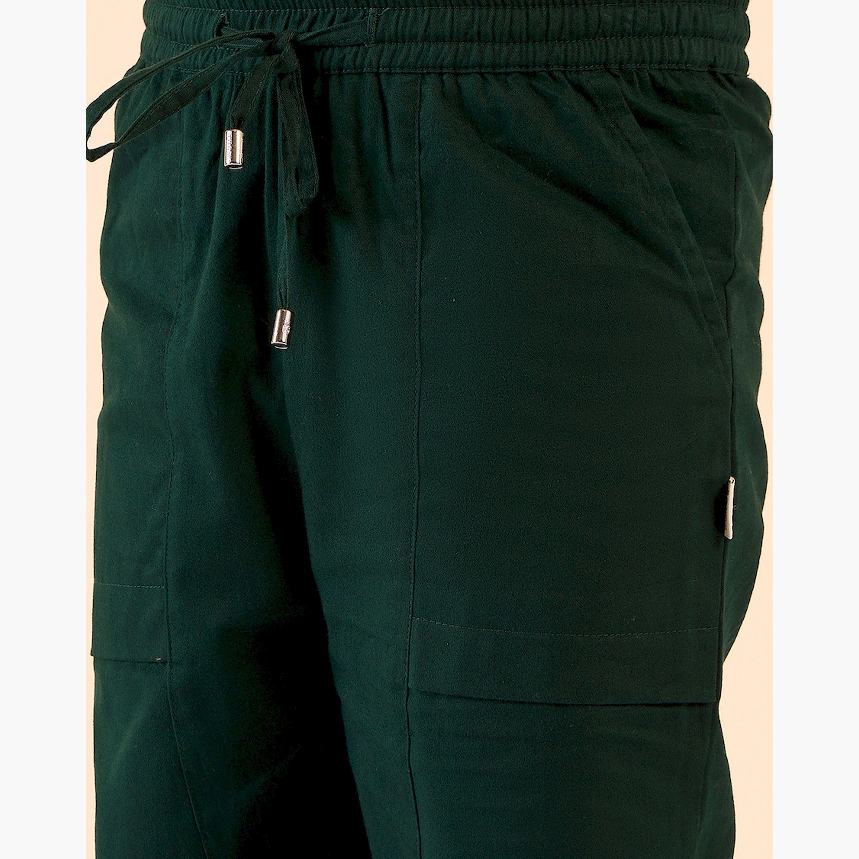 Stylo Bug X Styli Boys Ankle Length Solid Cargo Pants - Green-boys-clothing-bottoms-trousers-image-6