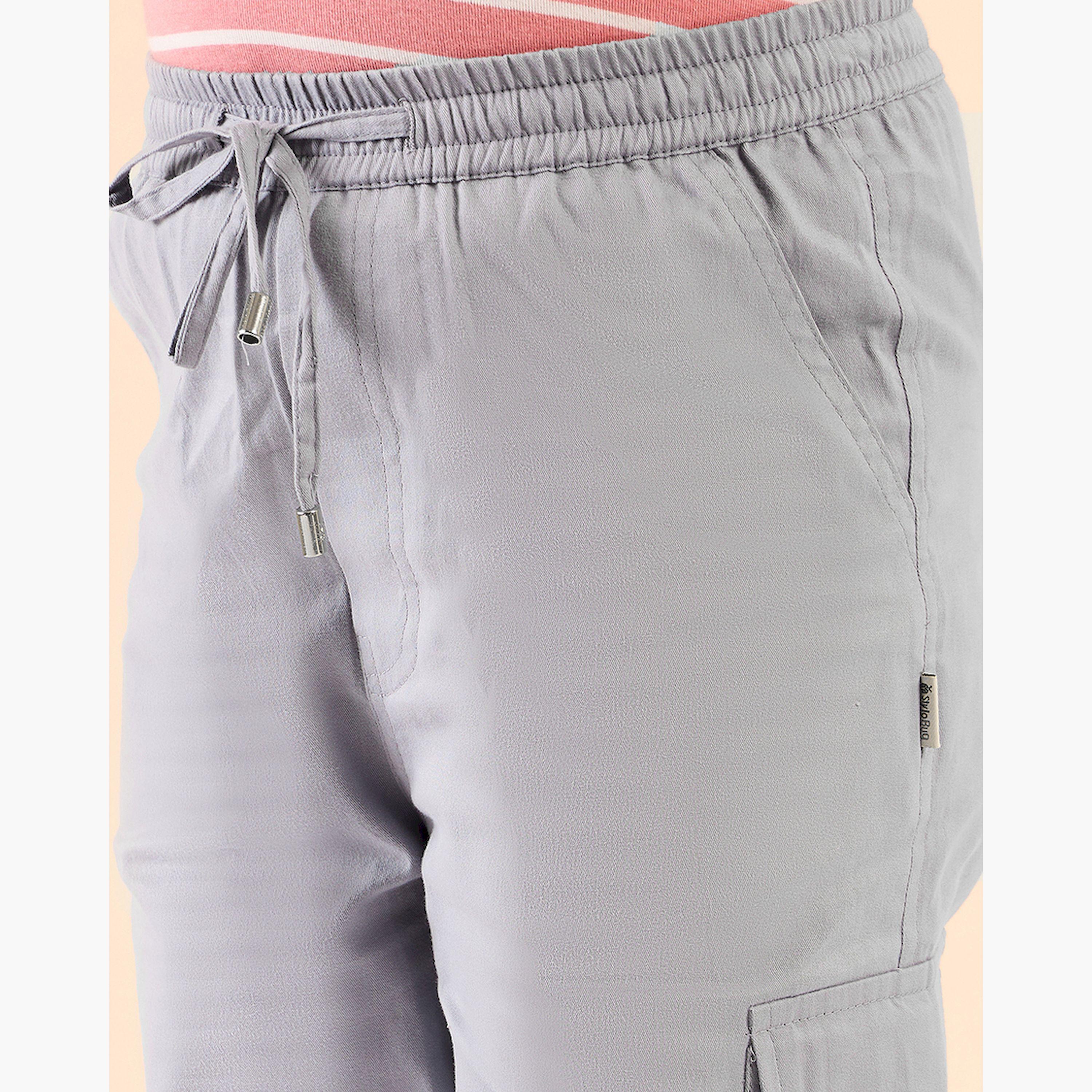 ستايلو باغ × ستايلي - بنطال كارجو سادة بطول الكاحل للأولاد - رمادي-boys-clothing-bottoms-trousers-image-6
