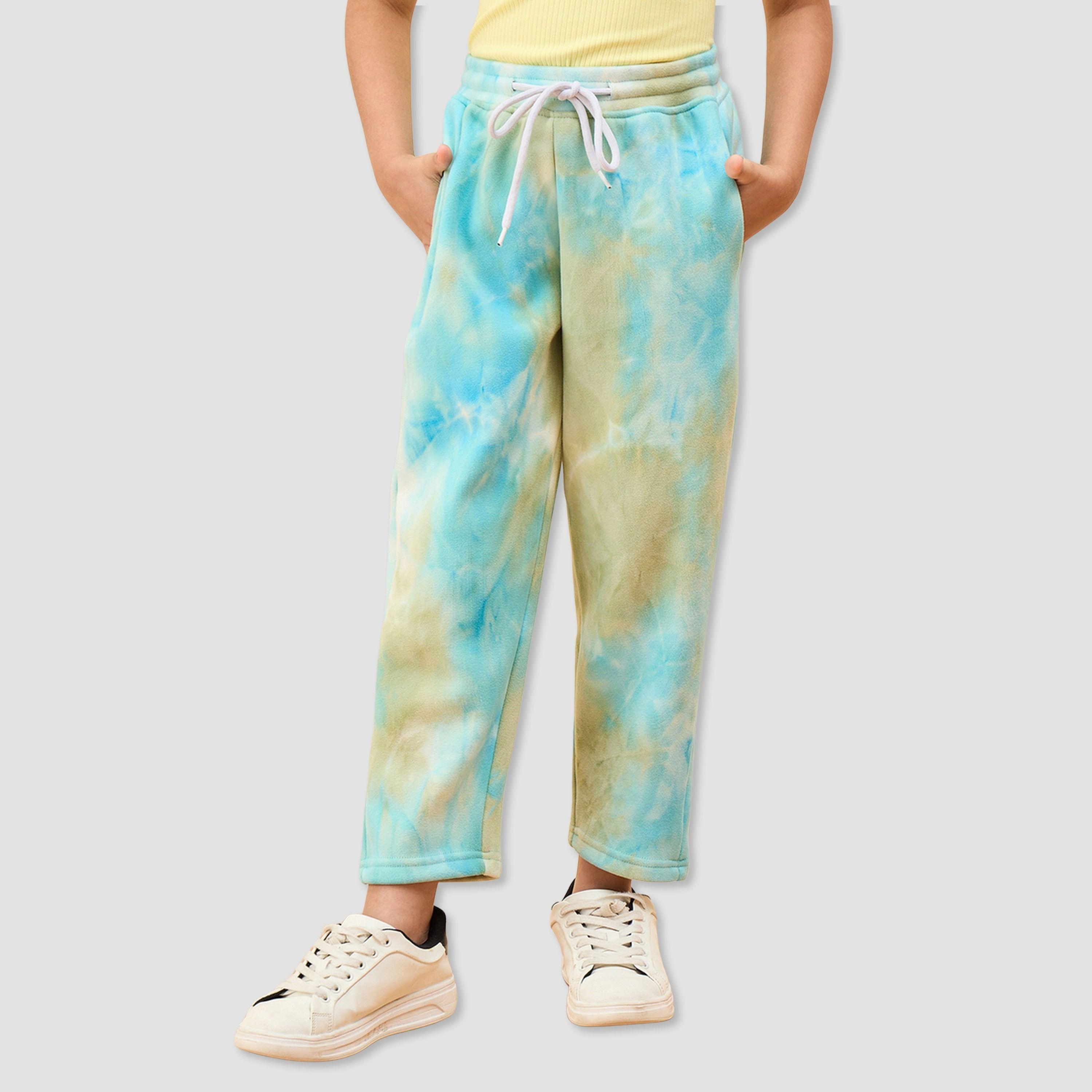 Stylo Bug Girls Tie-Dye Joggers with Drawstring-girls-clothing-bottoms-joggersandtrackpants-image-1