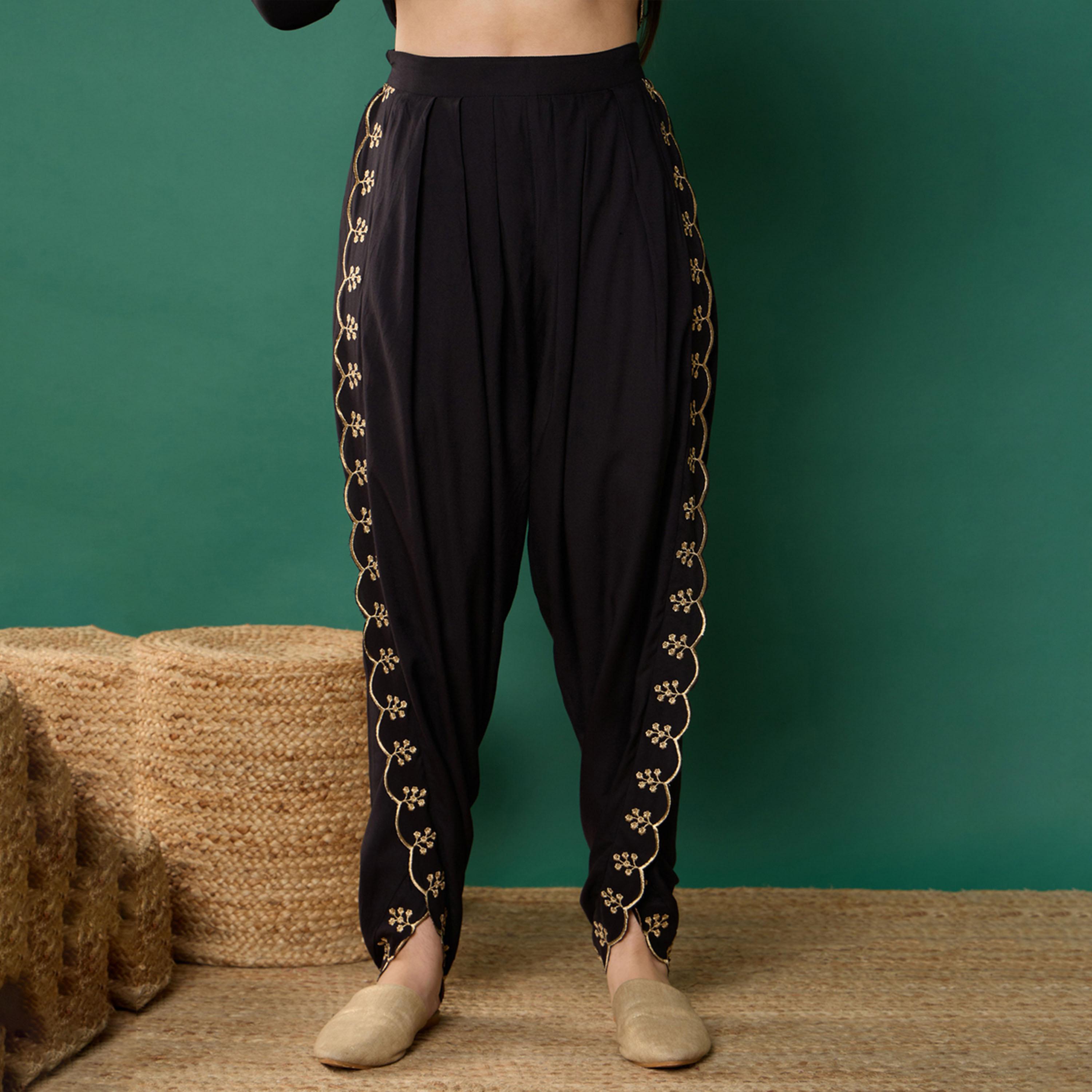 نوه-فوه × ستايلي - قميص أسود سادة مع بنطال دوتي-girls-clothing-setsandcoords-image-7
