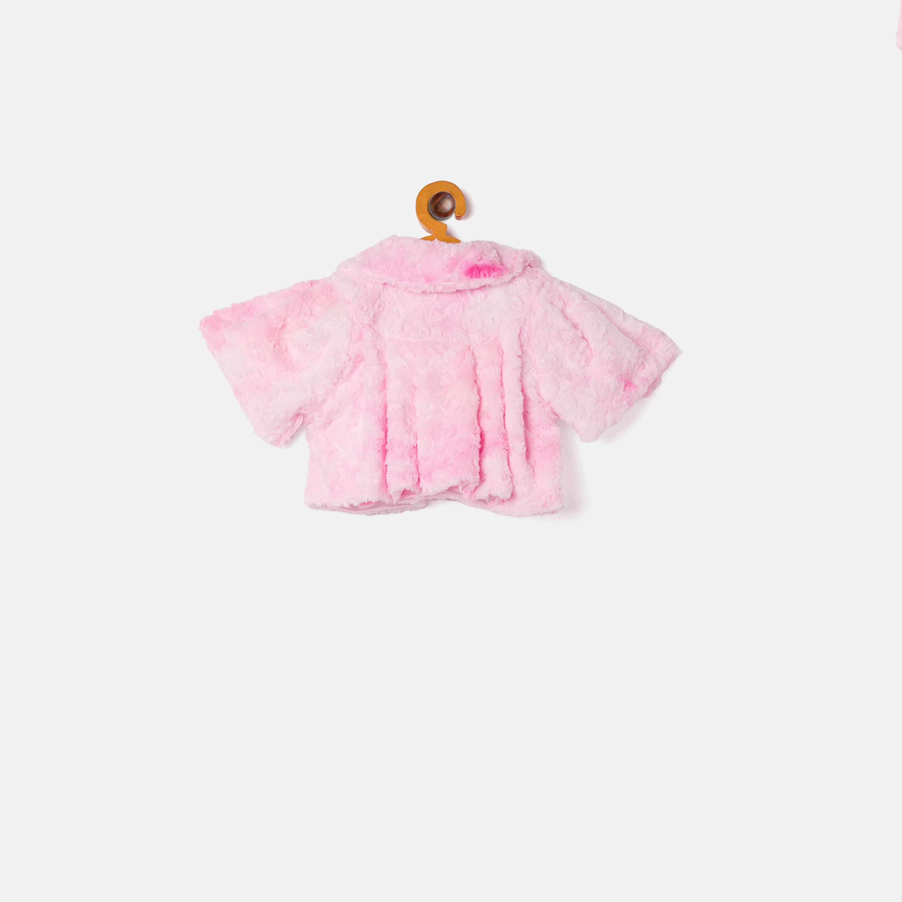 ستايلو باغ × ستايلي - سترة قصيرة مزينة بطول الخصر للبنات - وردي-girls-clothing-blousesandshirts-image-2