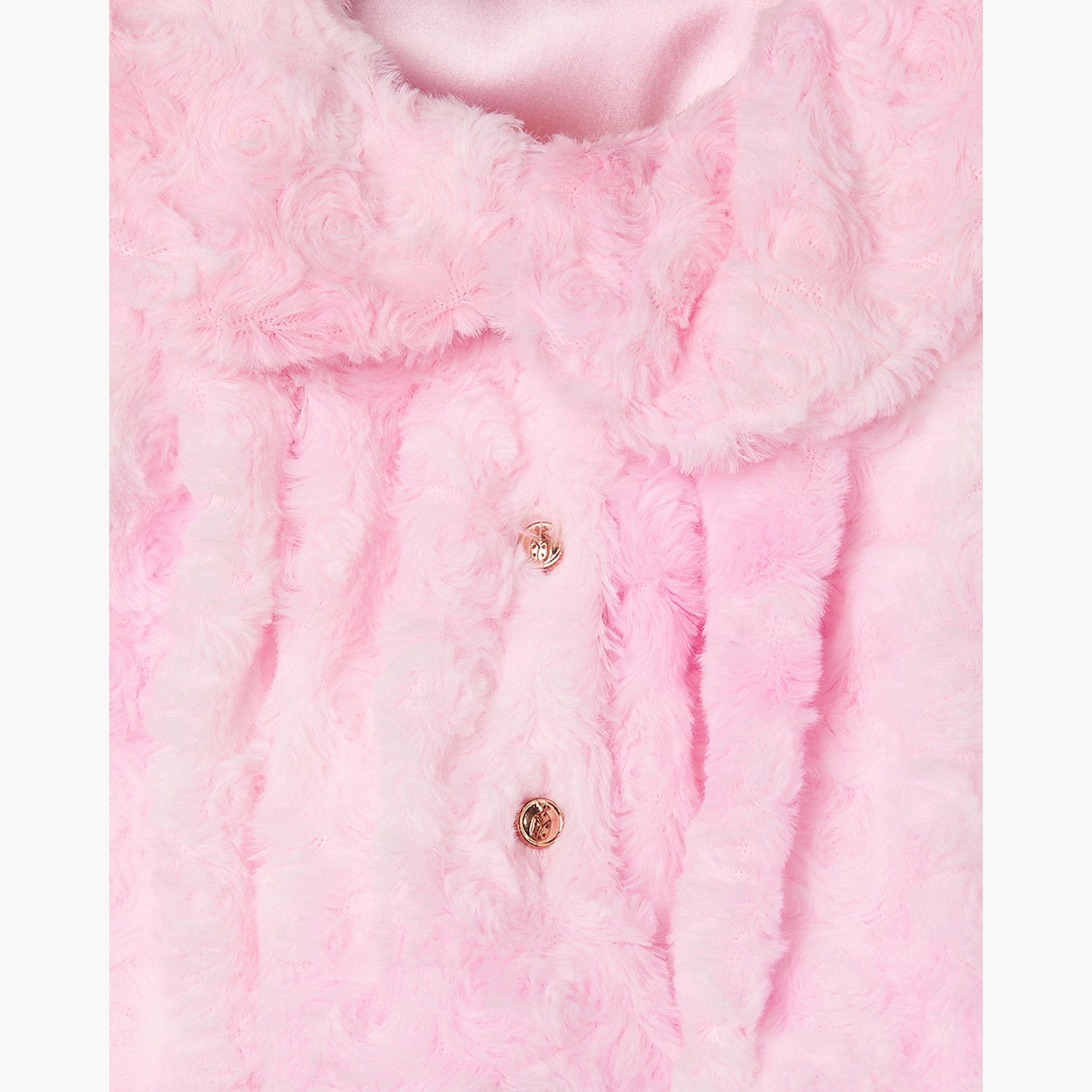 ستايلو باغ × ستايلي - سترة قصيرة مزينة بطول الخصر للبنات - وردي-girls-clothing-blousesandshirts-image-1