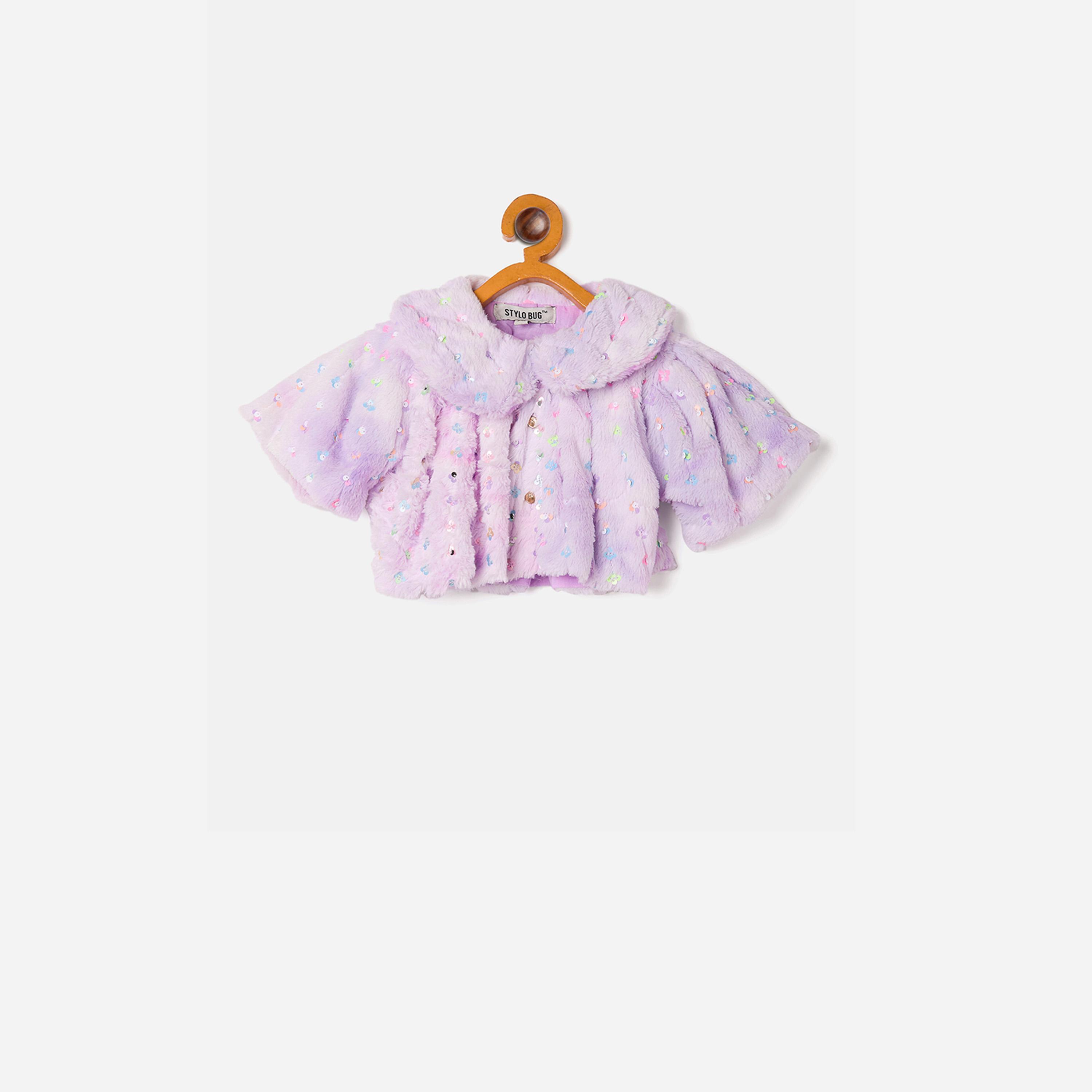 ستايلو باغ × ستايلي - سترة قصيرة مزينة بطول الخصر للبنات - أرجواني-girls-clothing-blousesandshirts-image-3