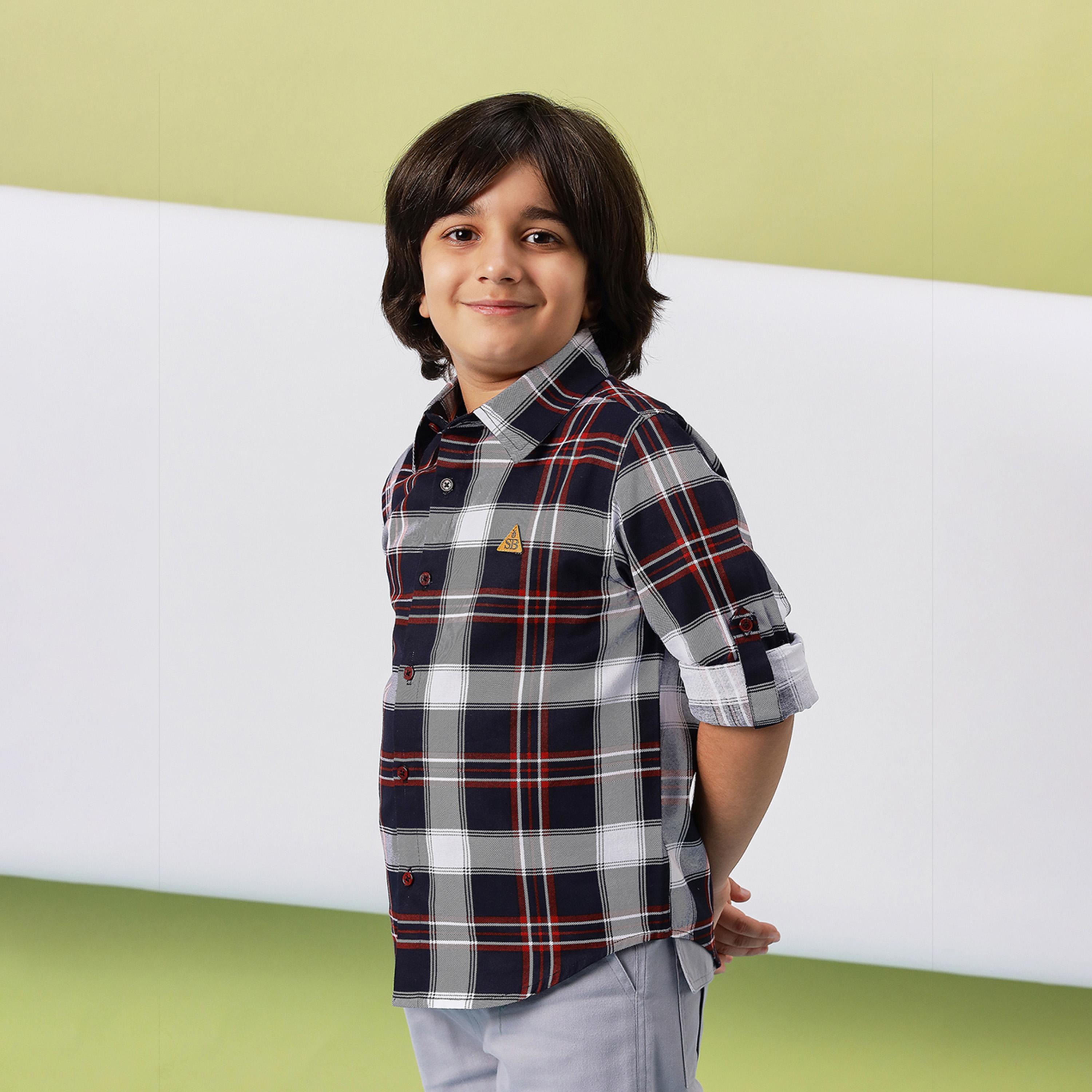 ستايلو باغ × ستايلي - قميص مطبوع بطول الورك للأولاد - أسود-boys-clothing-shirts-image-3