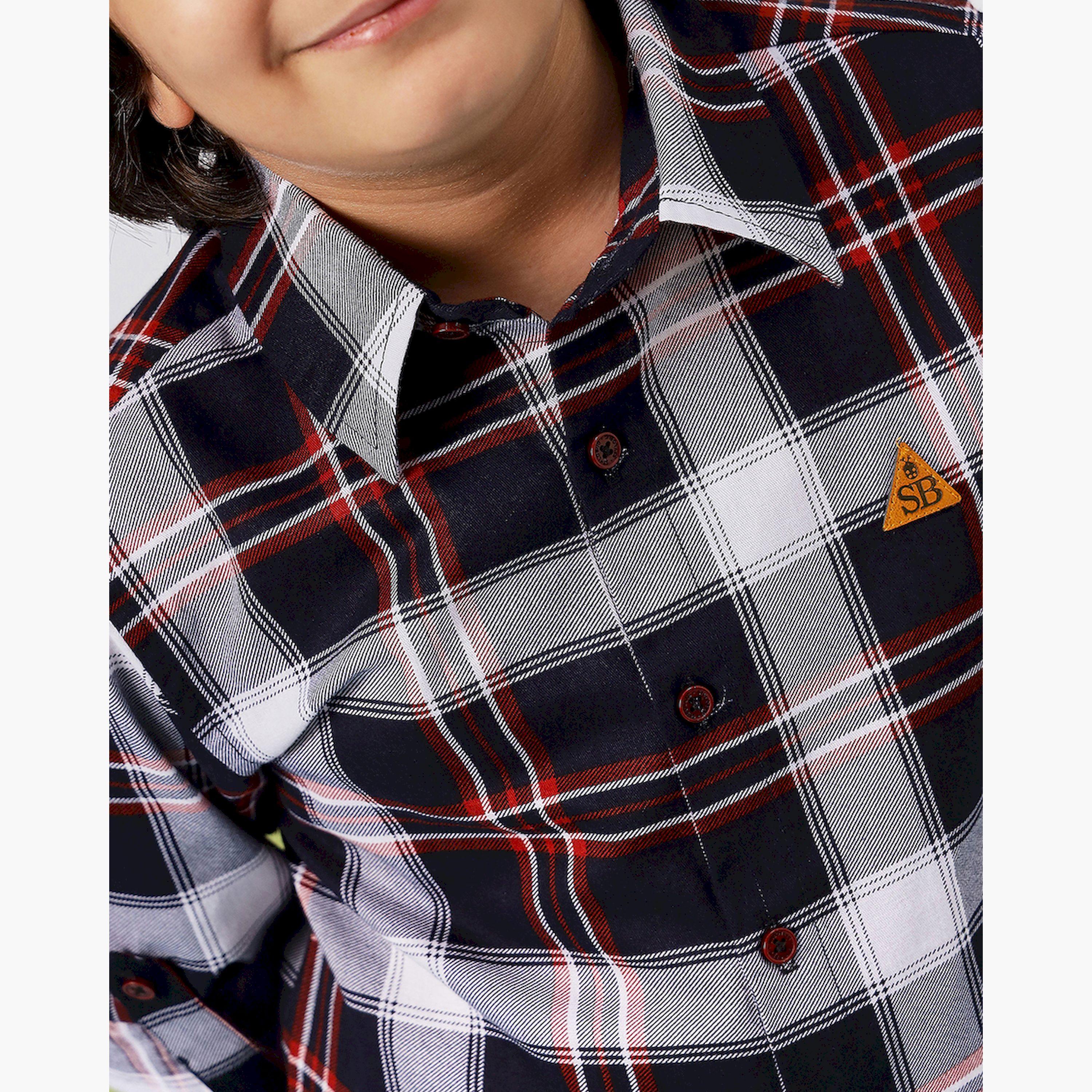 ستايلو باغ × ستايلي - قميص مطبوع بطول الورك للأولاد - أسود-boys-clothing-shirts-image-5