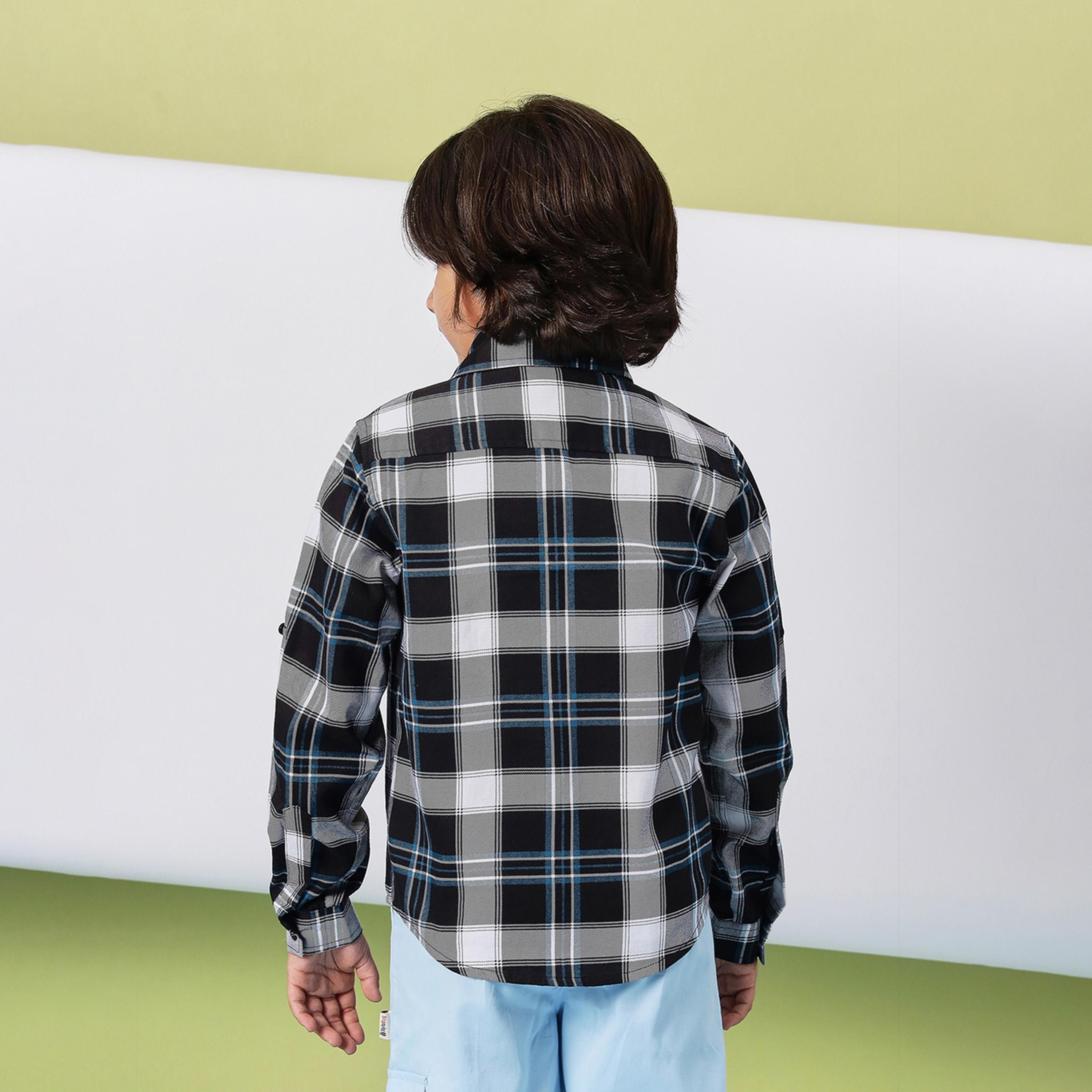 Stylo Bug X Styli Boys Hip length Printed Shirts - Black-boys-clothing-shirts-image-4