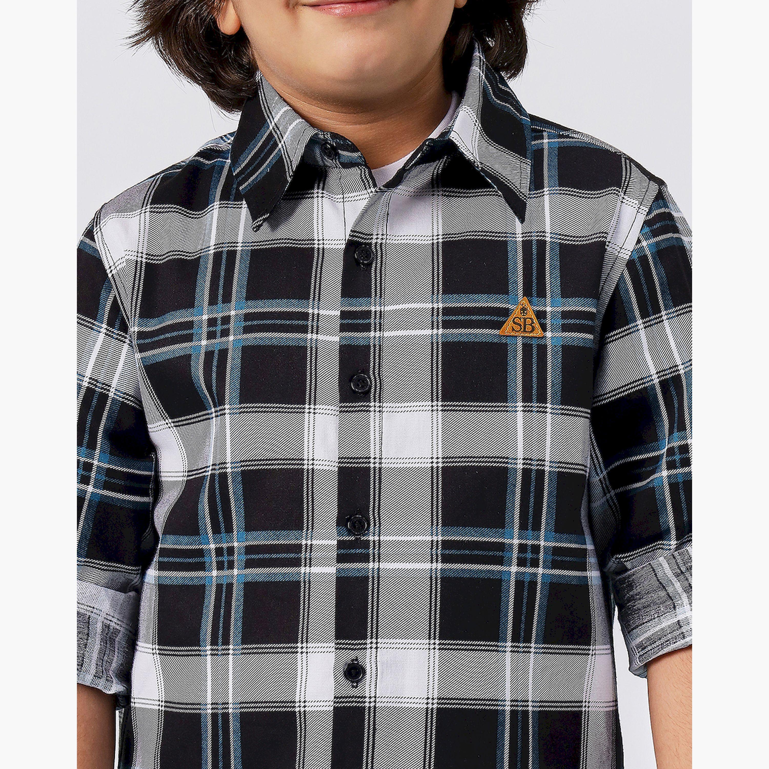 Stylo Bug X Styli Boys Hip length Printed Shirts - Black-boys-clothing-shirts-image-5