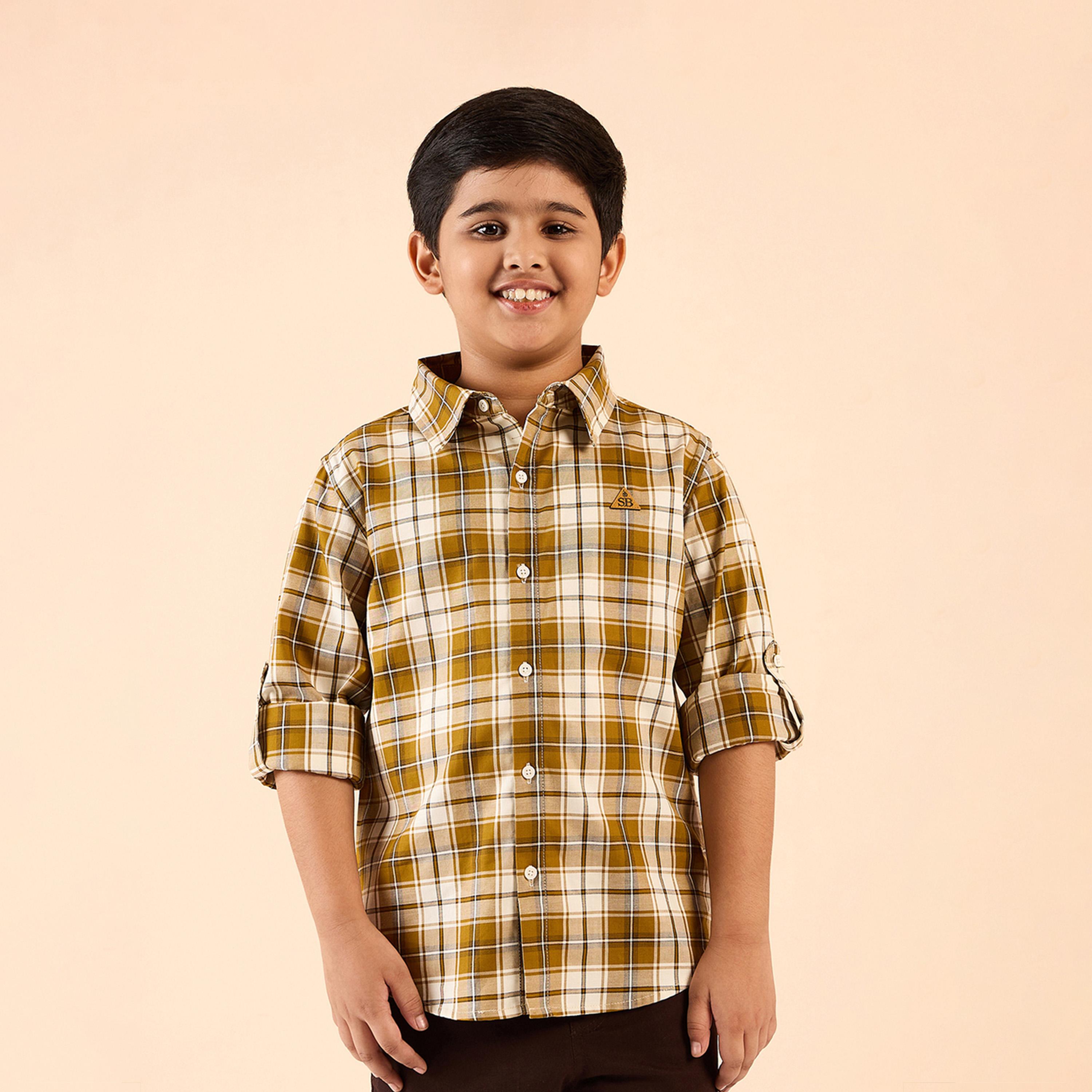 Stylo Bug X Styli Boys Hip length Printed Shirts - Yellow-boys-clothing-shirts-image-1