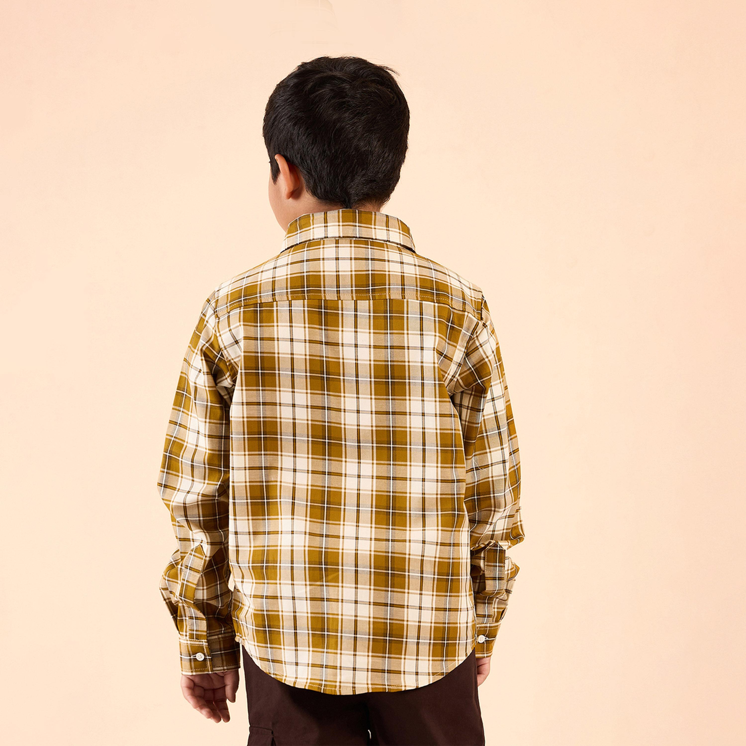 Stylo Bug X Styli Boys Hip length Printed Shirts - Yellow-boys-clothing-shirts-image-5