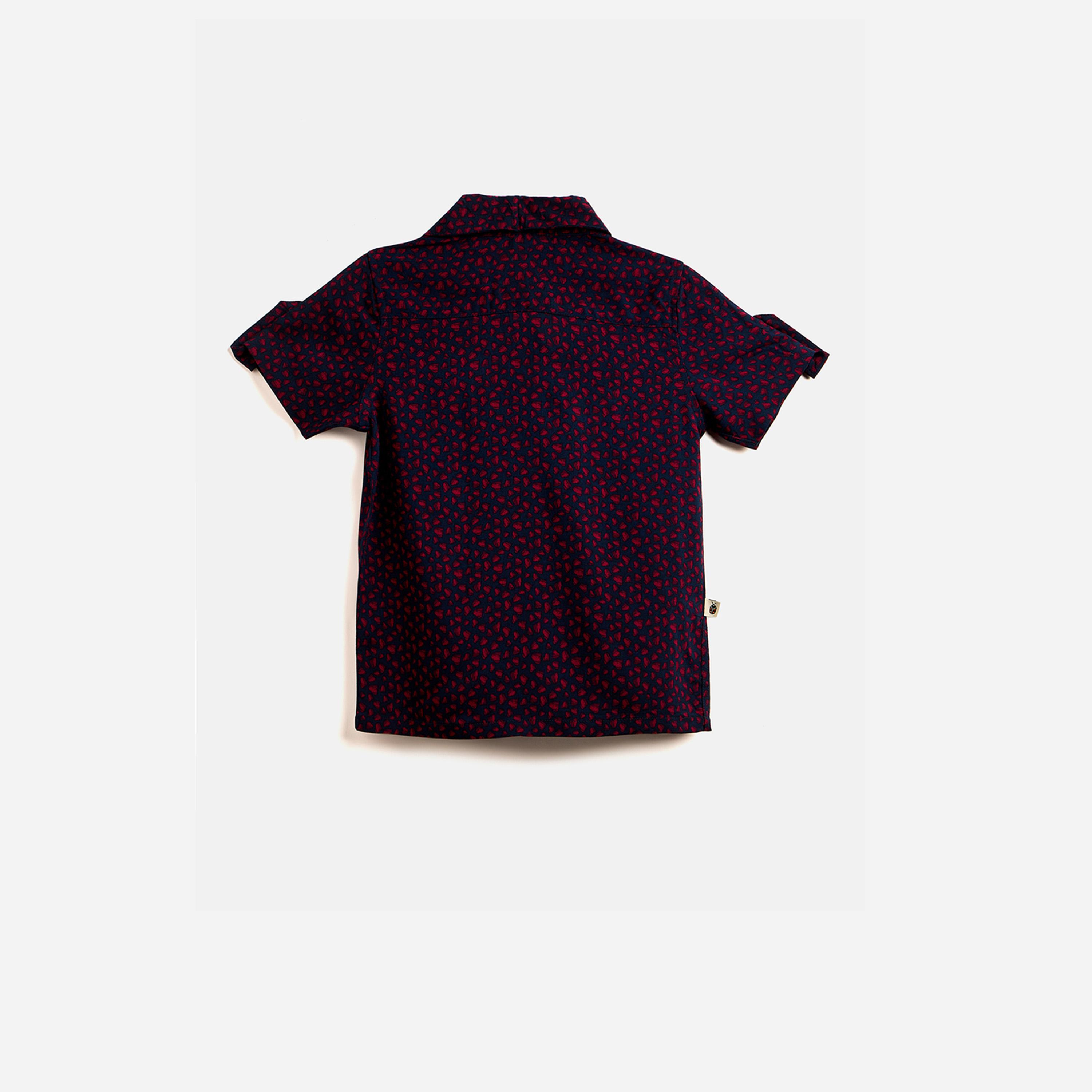Stylo Bug X Styli Boys Mid Thigh Printed Shirts - Blue-boys-clothing-shirts-image-2