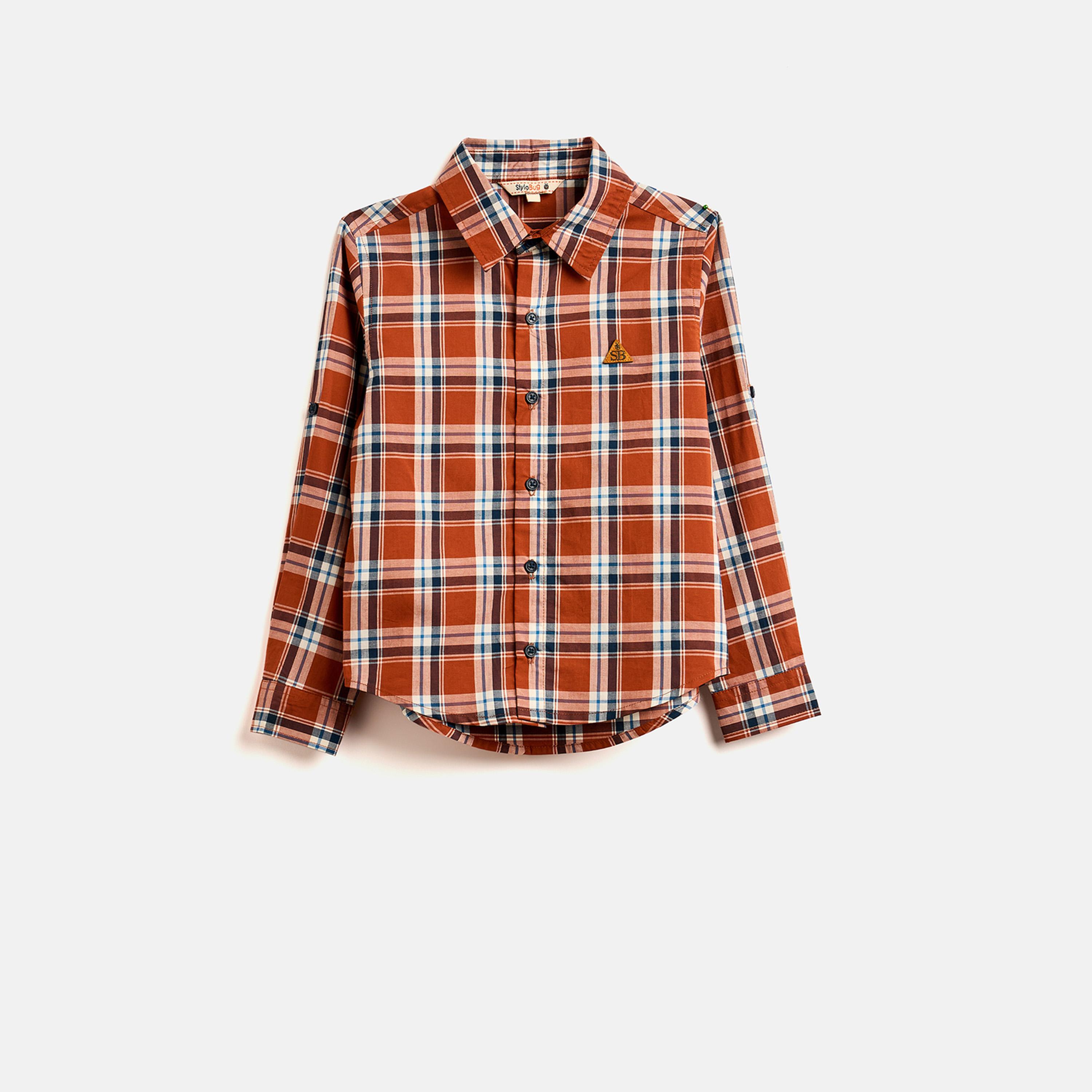 Stylo Bug X Styli Boys Hip length Printed Shirts - Rust-boys-clothing-shirts-image-1
