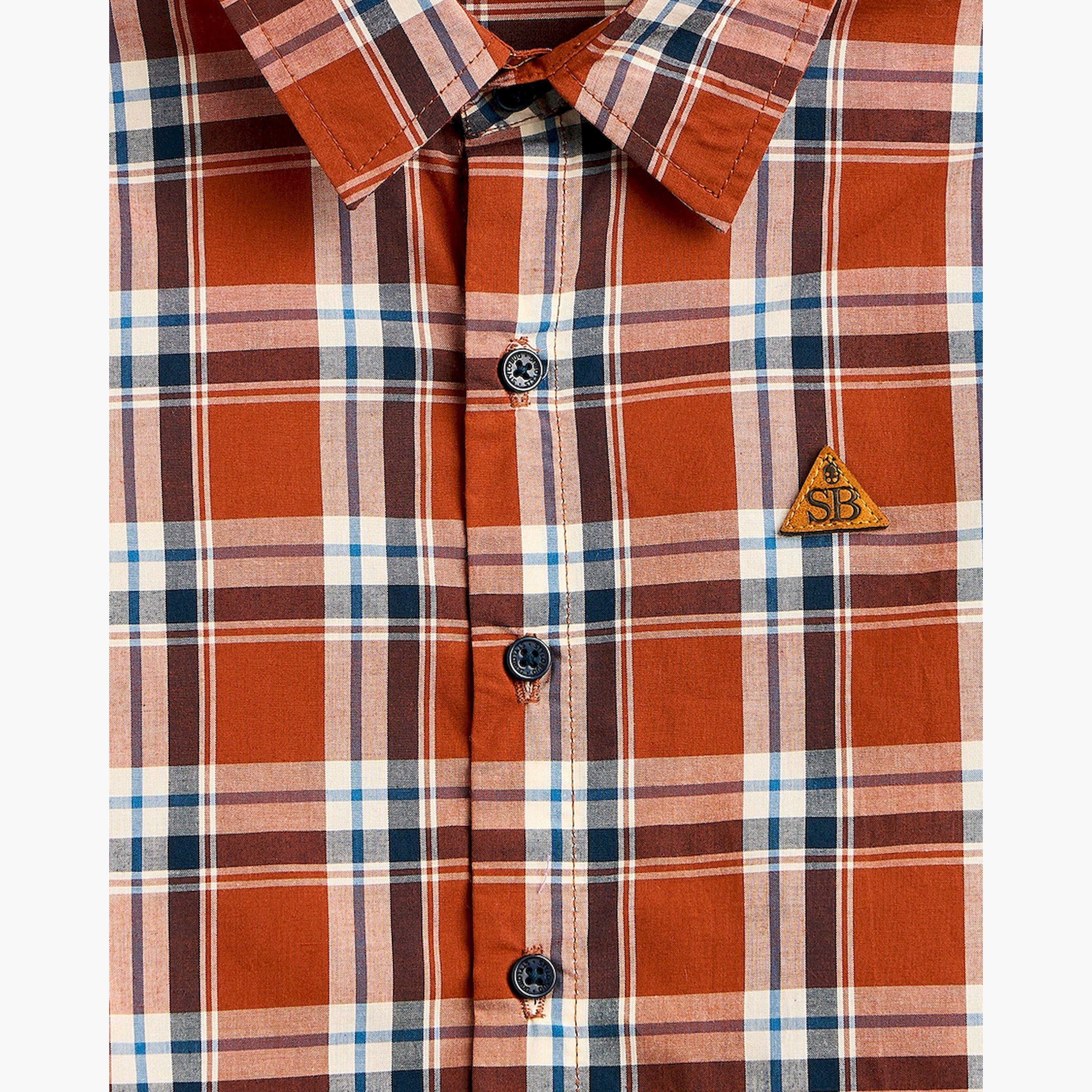 Stylo Bug X Styli Boys Hip length Printed Shirts - Rust-boys-clothing-shirts-image-3