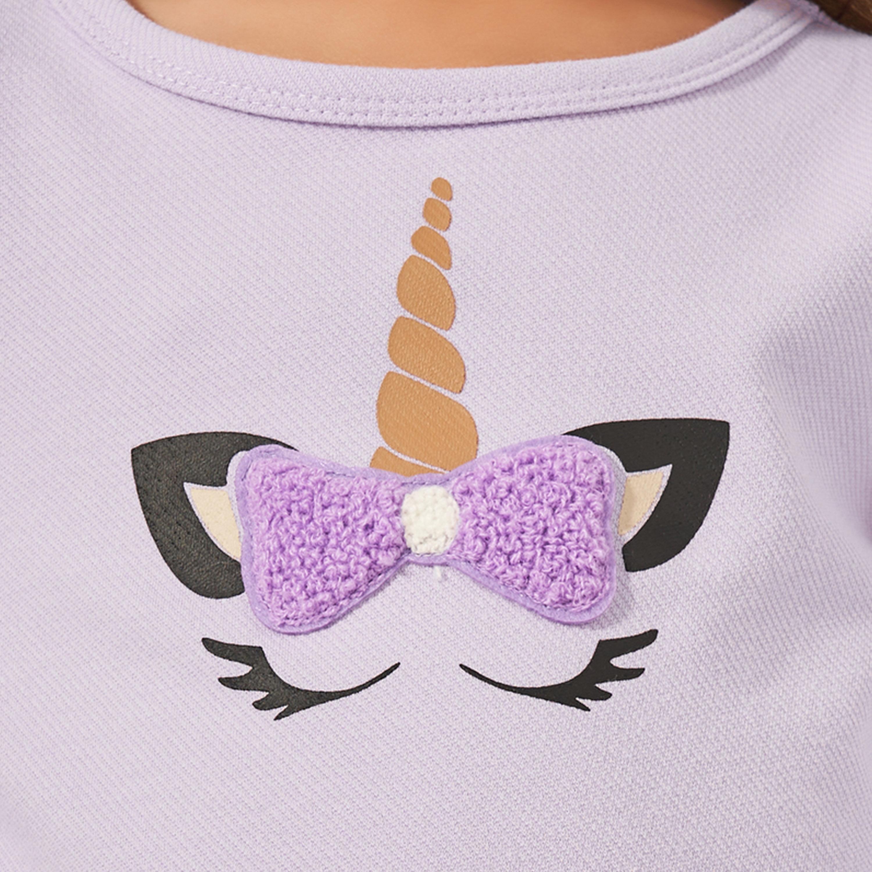 ستايلي-  بيجاما تي شيرت بطبعة فراشات منقوش-girls-clothing-nightwear-image-3