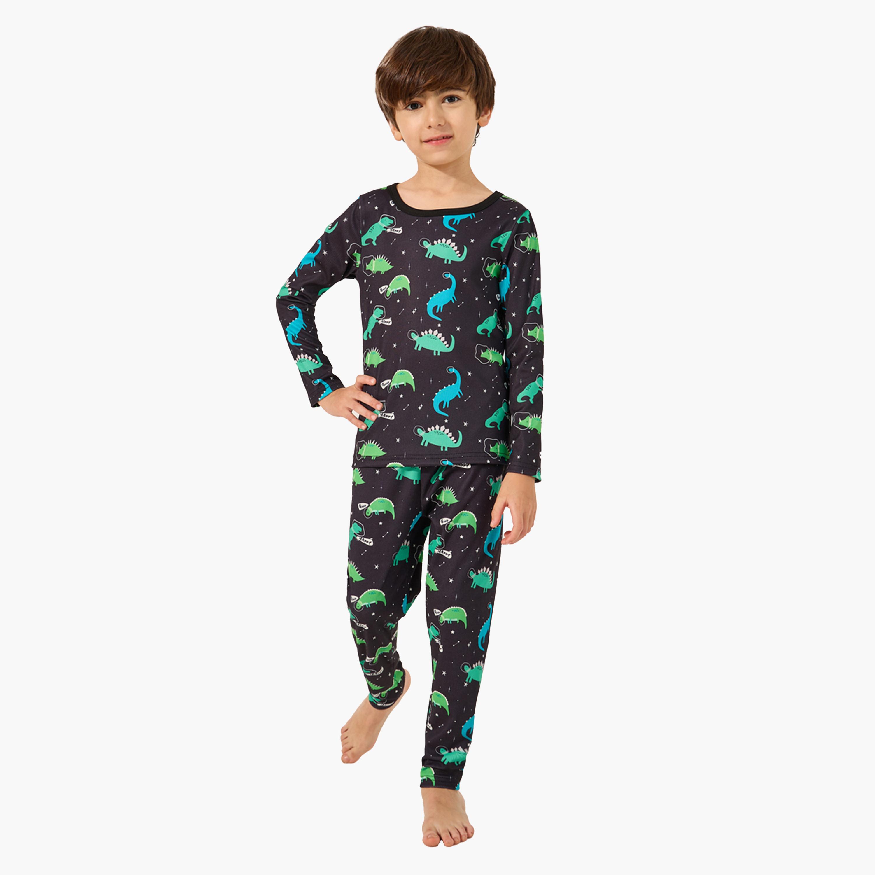 Styli All-Over Print T-Shirt and Pyjama Set-boys-clothing-nightwear-image-1