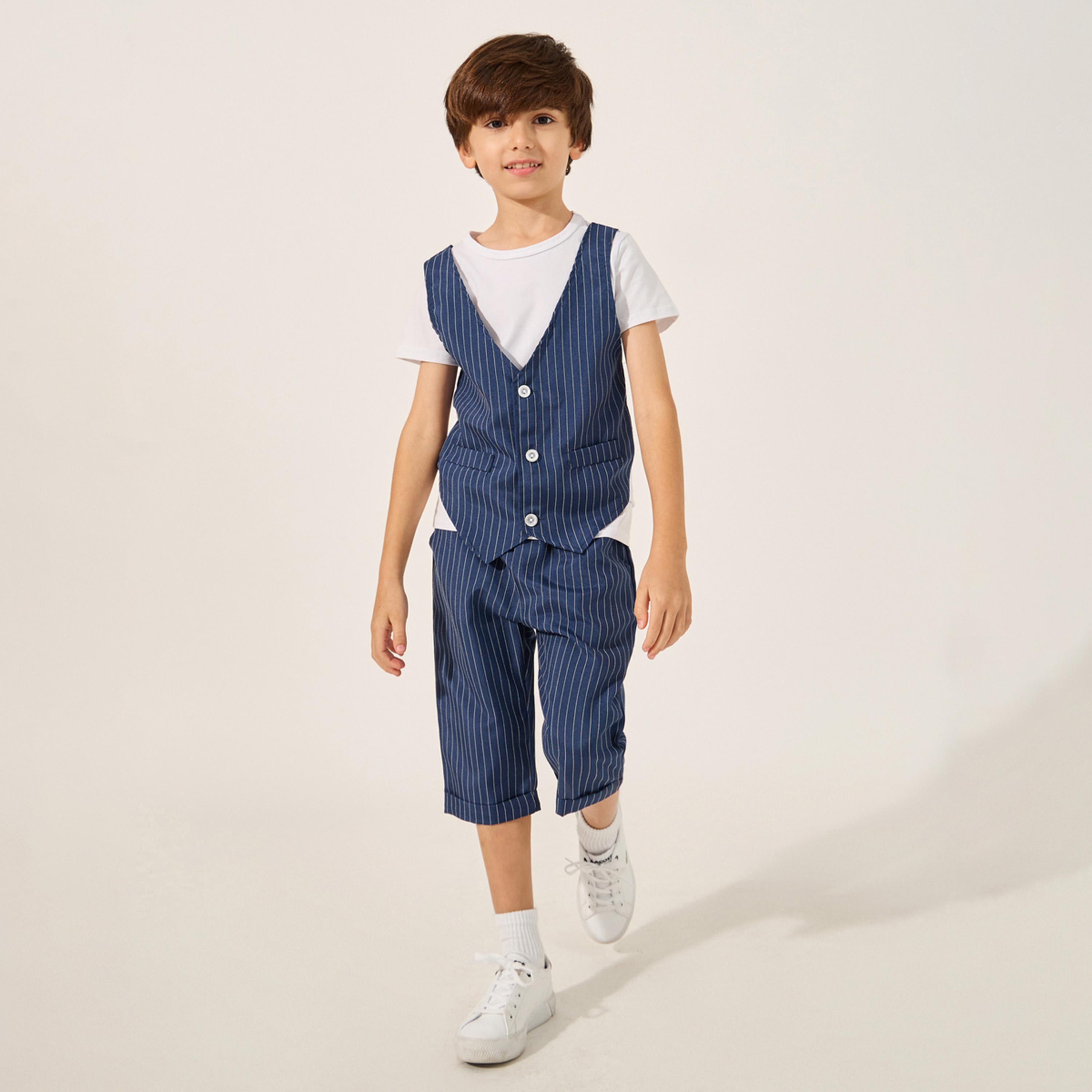 ستايلي - ليميتد - طقم ملابس أطفال قطعتين - توب وشورت 2 في 1-boys-clothing-setsandcoords-image-1