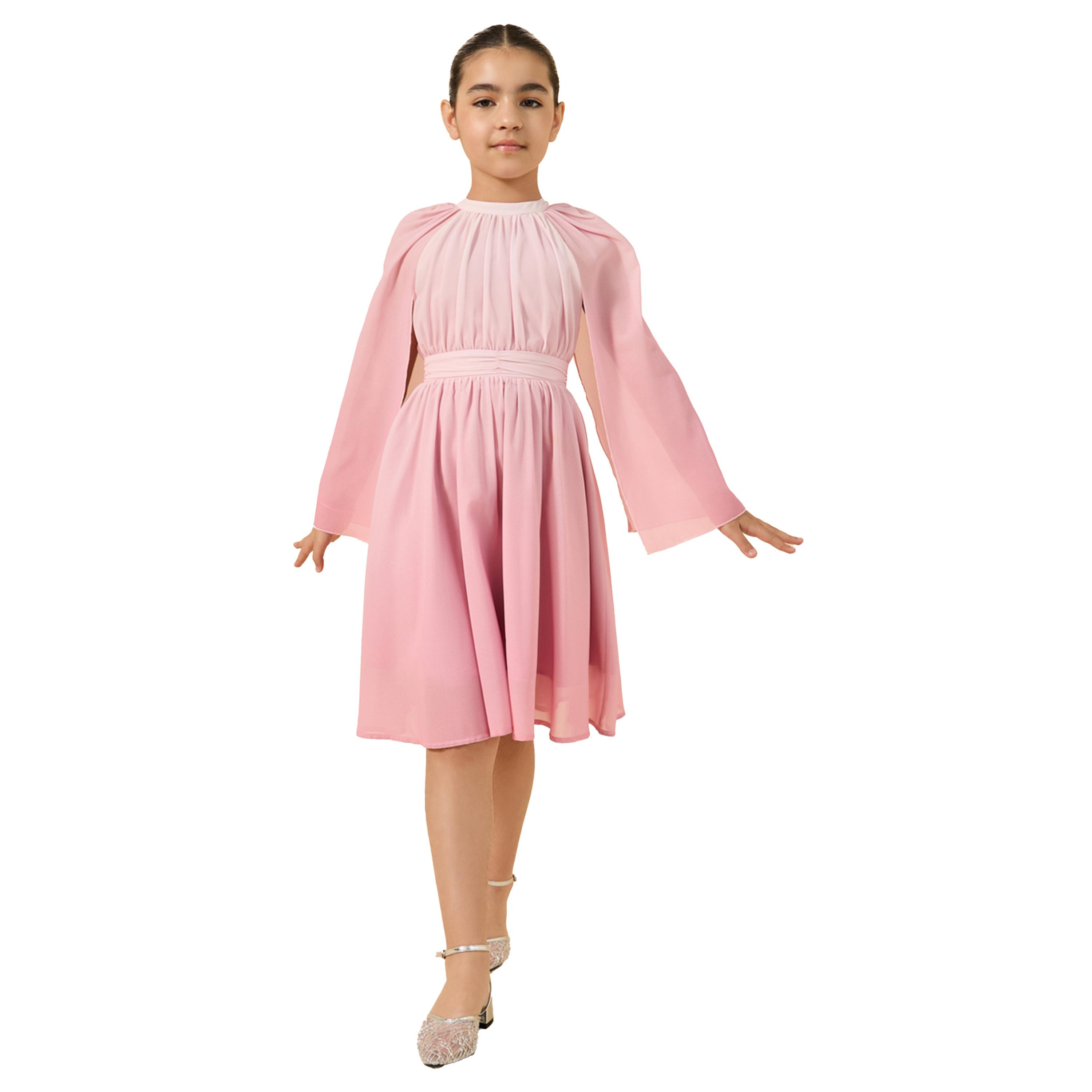 Styli Ombre Cape Sleeves A-Line Dress-girls-clothing-dressesandjumpsuits-image-1