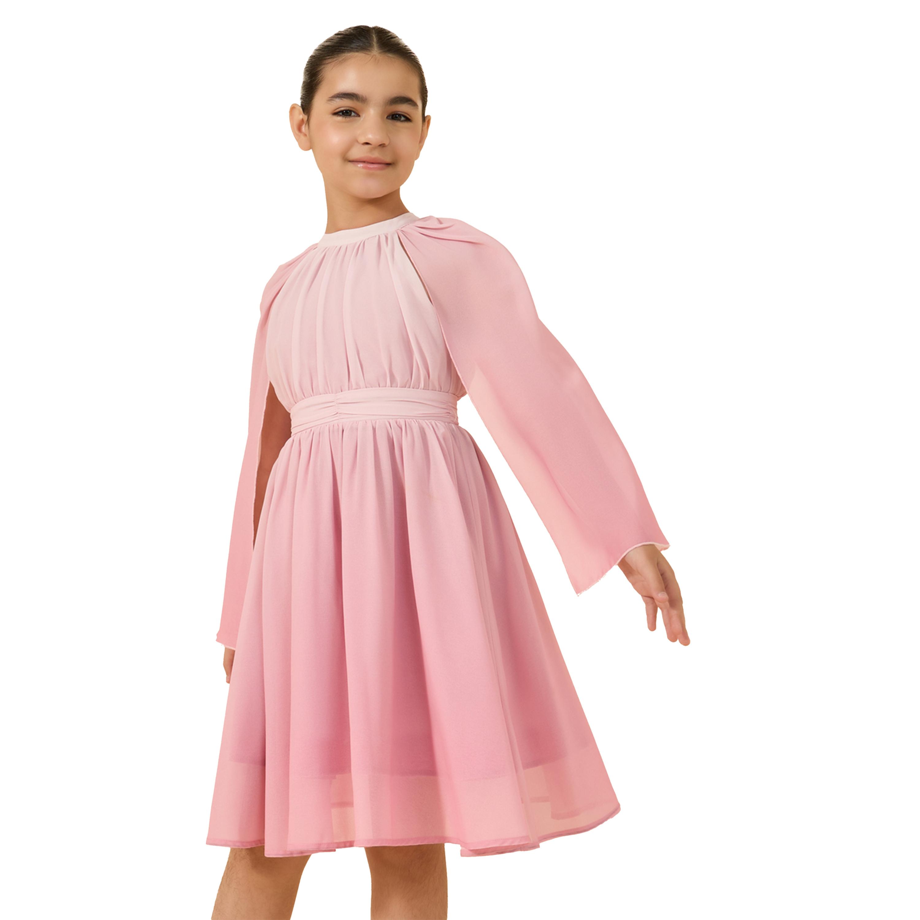 Styli Ombre Cape Sleeves A-Line Dress-girls-clothing-dressesandjumpsuits-image-2