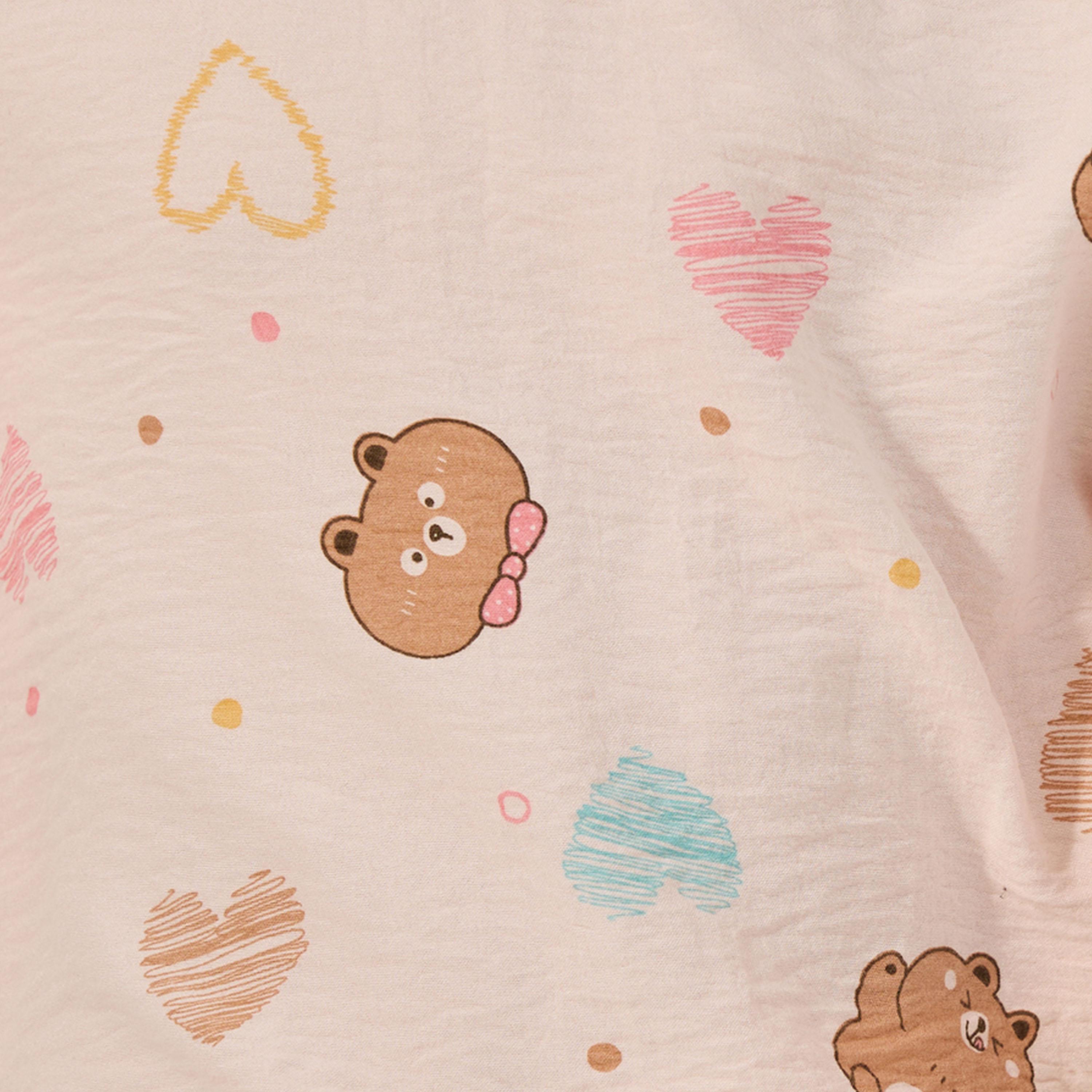 Styli All-Over Print Round Neck T-Shirt and Shorts Pyjama Set-girls-clothing-nightwear-image-3