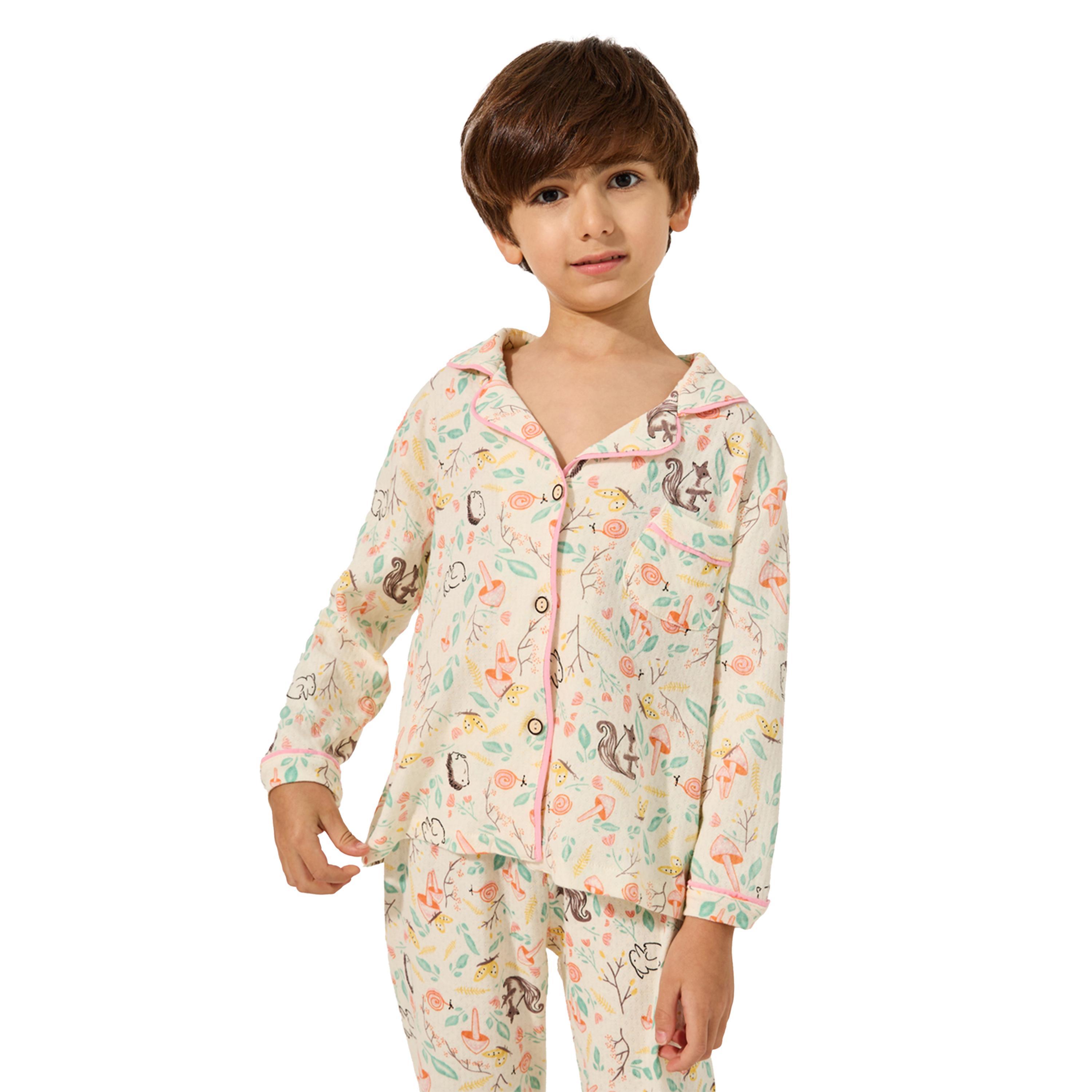 ستايلي - طقم قميص وبنطال بيجامة مطبوع بالكامل-boys-clothing-nightwear-image-2