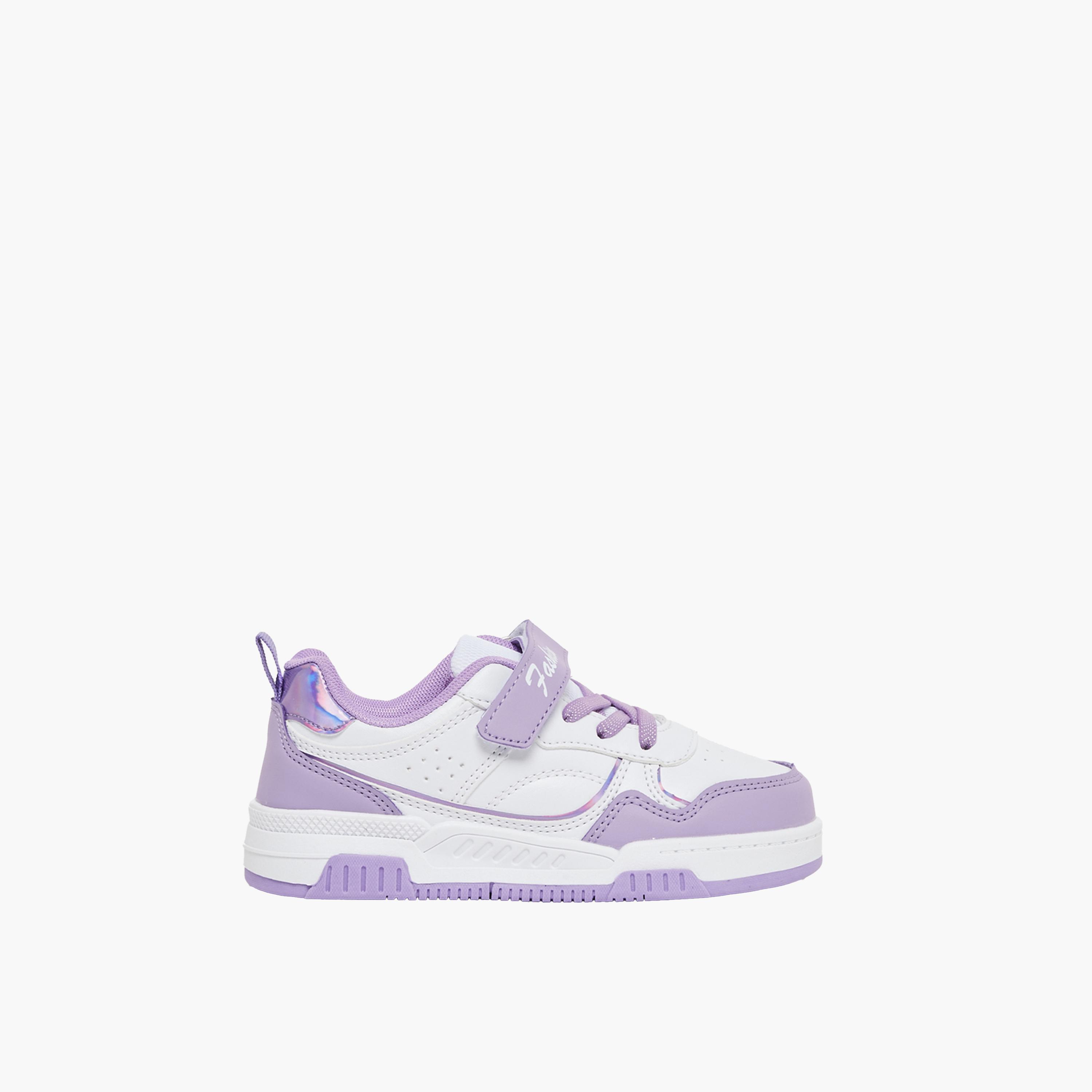 Styli Color Block Round Toe Sneakers with Back Pull Tab-girls-shoes-sneakers-image-1