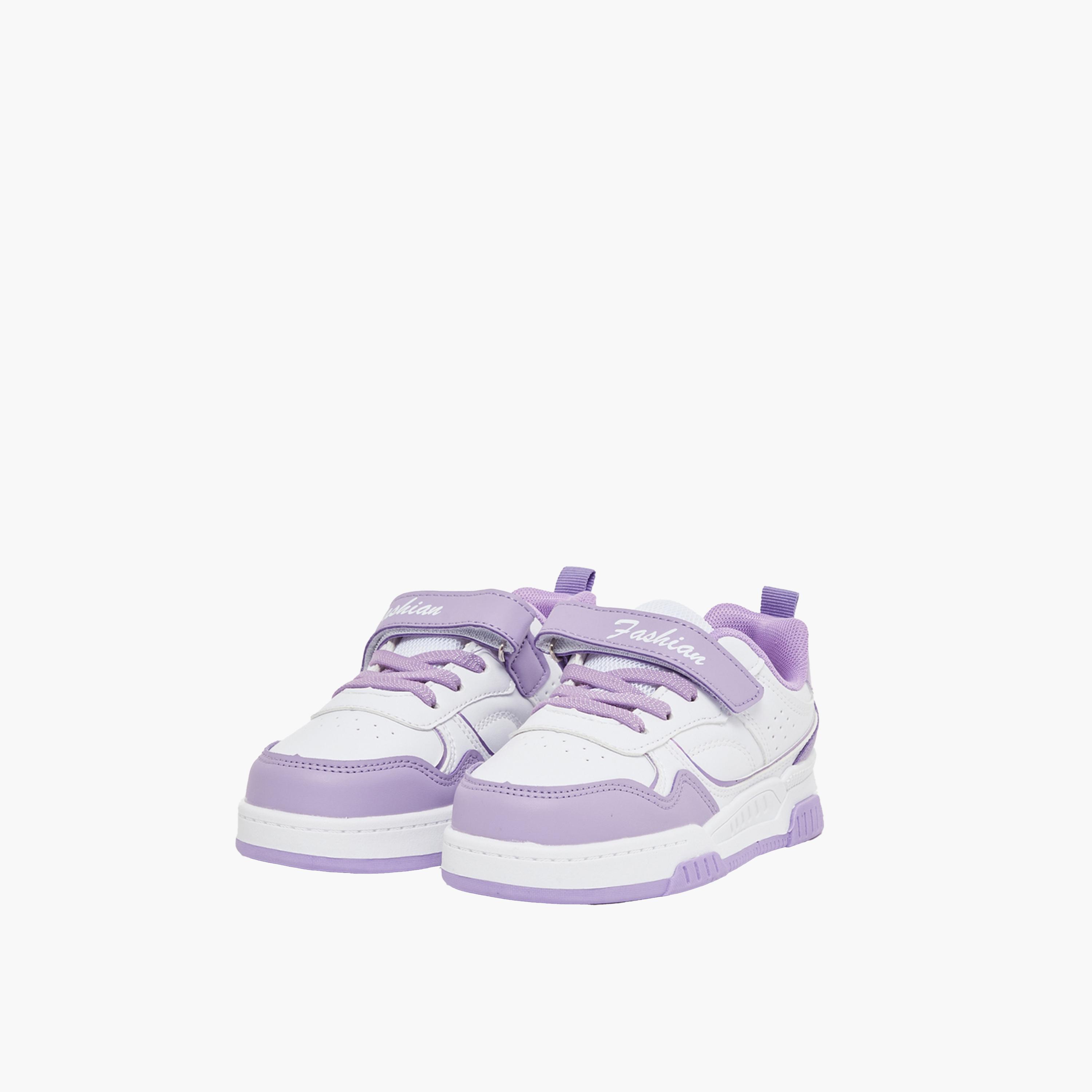 Styli Color Block Round Toe Sneakers with Back Pull Tab-girls-shoes-sneakers-image-2