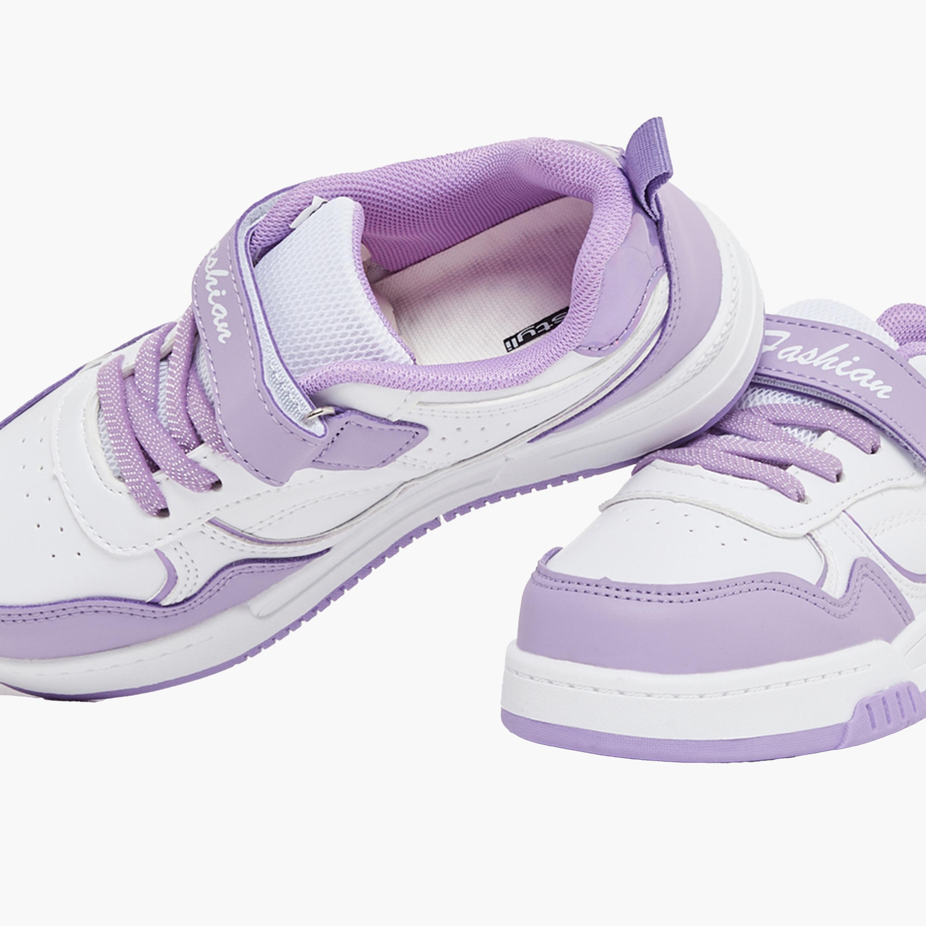 Styli Color Block Round Toe Sneakers with Back Pull Tab-girls-shoes-sneakers-image-3