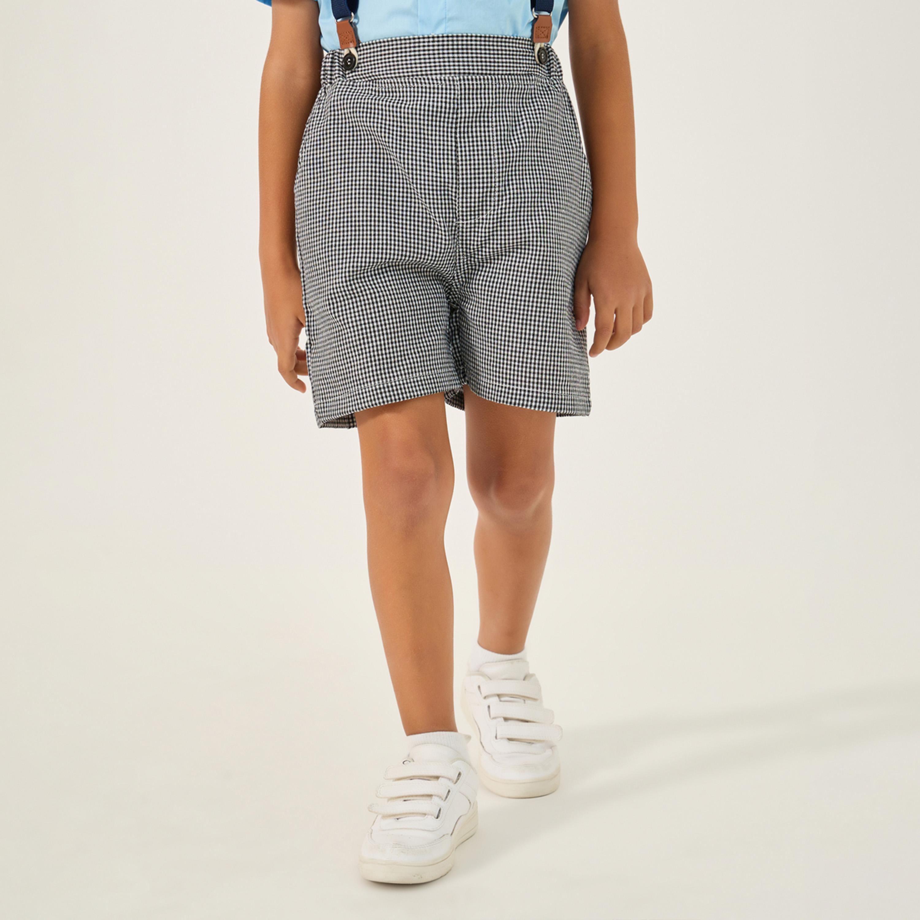 Styli Toddler boys 3pcs. Set - shirt with bow , shorts, suspender-boys-clothing-setsandcoords-image-3