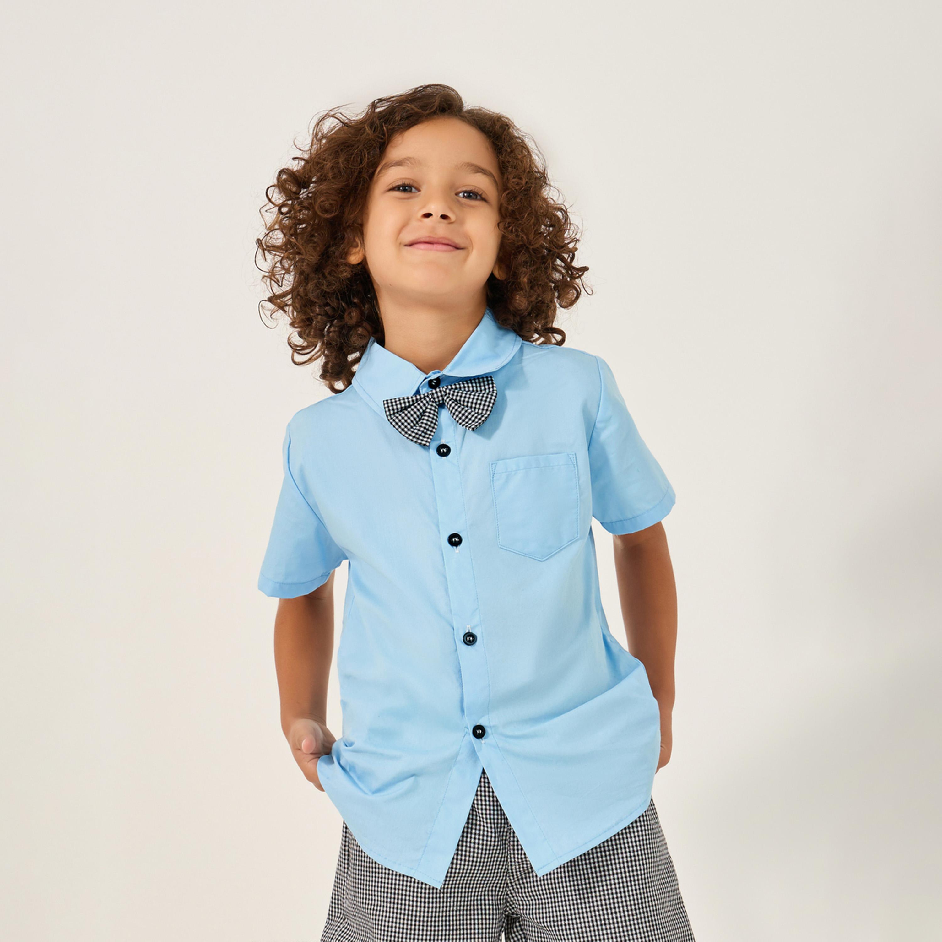 Styli Toddler boys 3pcs. Set - shirt with bow , shorts, suspender-boys-clothing-setsandcoords-image-5