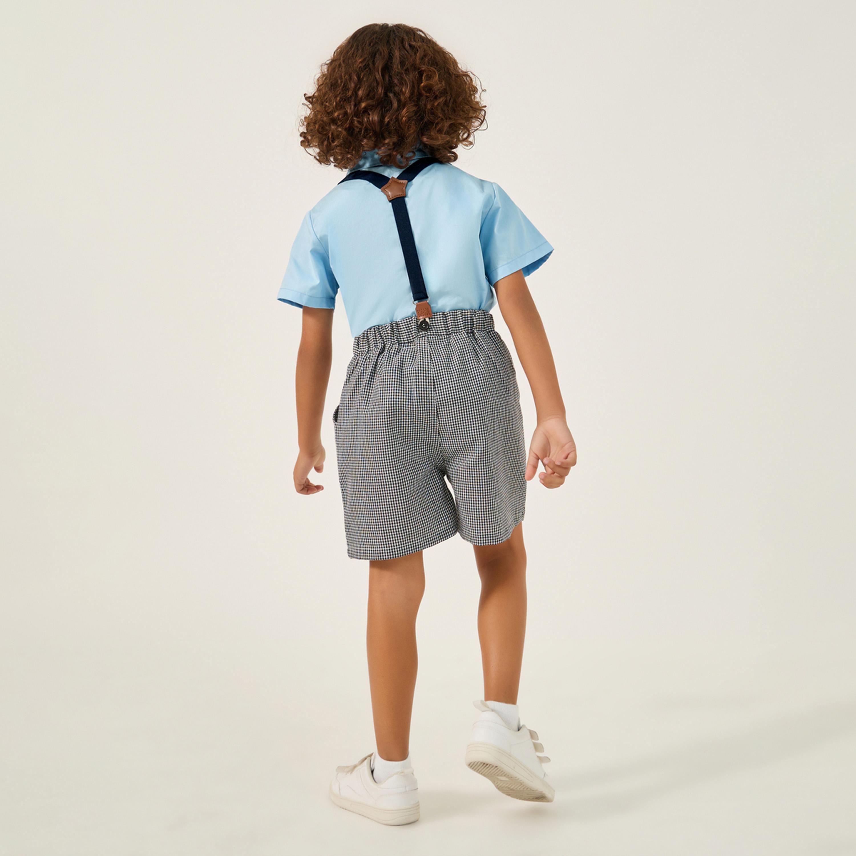 Styli Toddler boys 3pcs. Set - shirt with bow , shorts, suspender-boys-clothing-setsandcoords-image-6