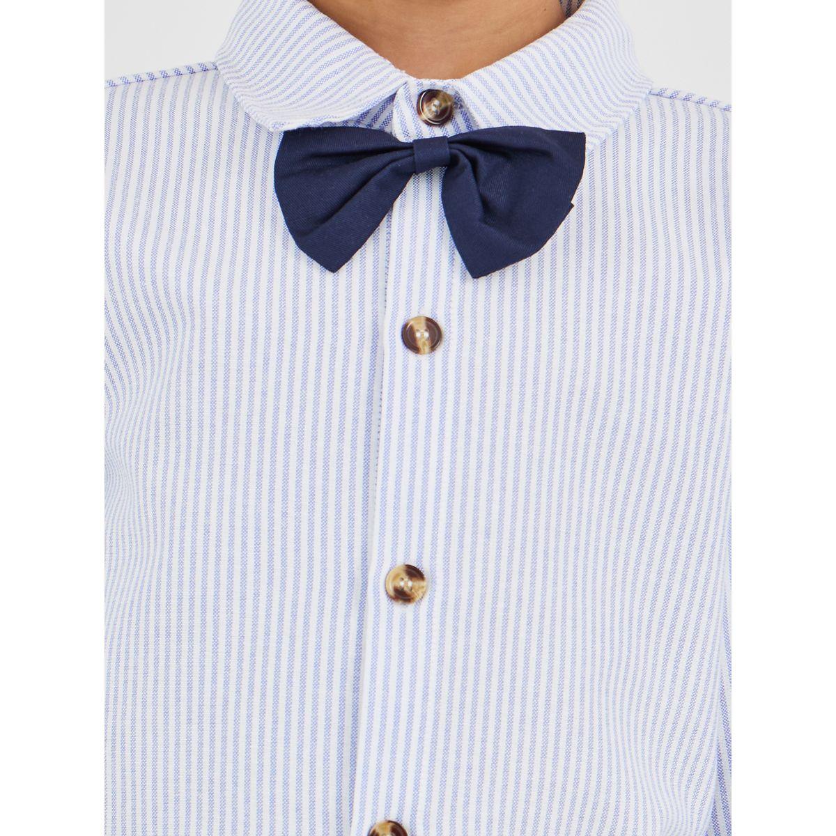 Styli Boys Striped Long Sleeve Shirt and Pants Set with Bow and Suspender-boys-clothing-setsandcoords-image-3