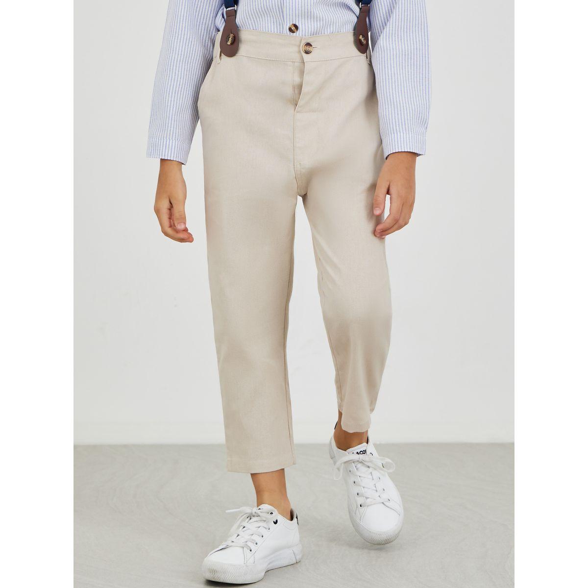 Styli Boys Striped Long Sleeve Shirt and Pants Set with Bow and Suspender-boys-clothing-setsandcoords-image-4