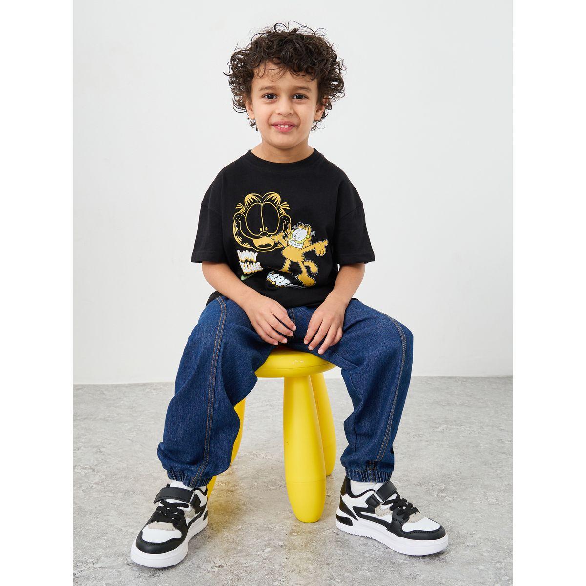 Styli Boys Dark Blue Elastic Waistband Jogger Fit Jeans-boys-clothing-bottoms-jeans-image-2