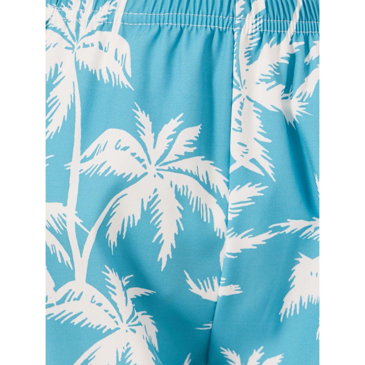 Styli Tropical Print Elastic Waistband Swim Shorts-boys-clothing-sportswear-sets-image-3
