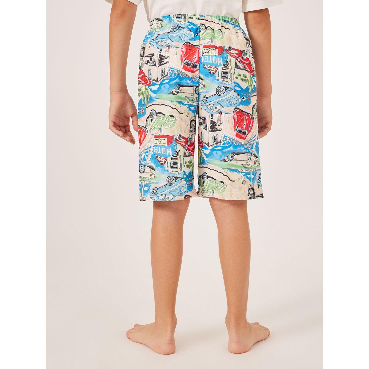 Styli Graphic Print Elastic Waist Swim Shorts-sports-boys-clothing-swimwear-image-4