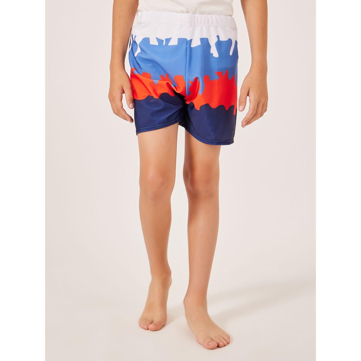 شورت سباحة مطبع بالكامل مع خصر مطاطي-boys-clothing-sportswear-sets-image-1