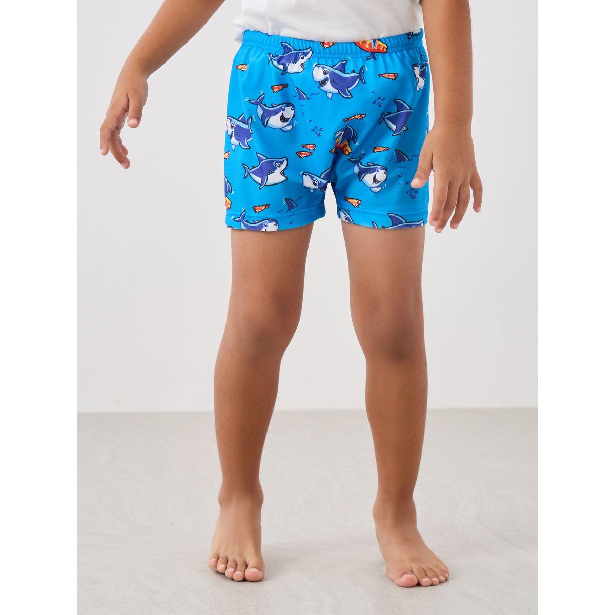 Styli Graphic Print Swim Shorts with Hat-sports-boys-clothing-swimwear-image-1