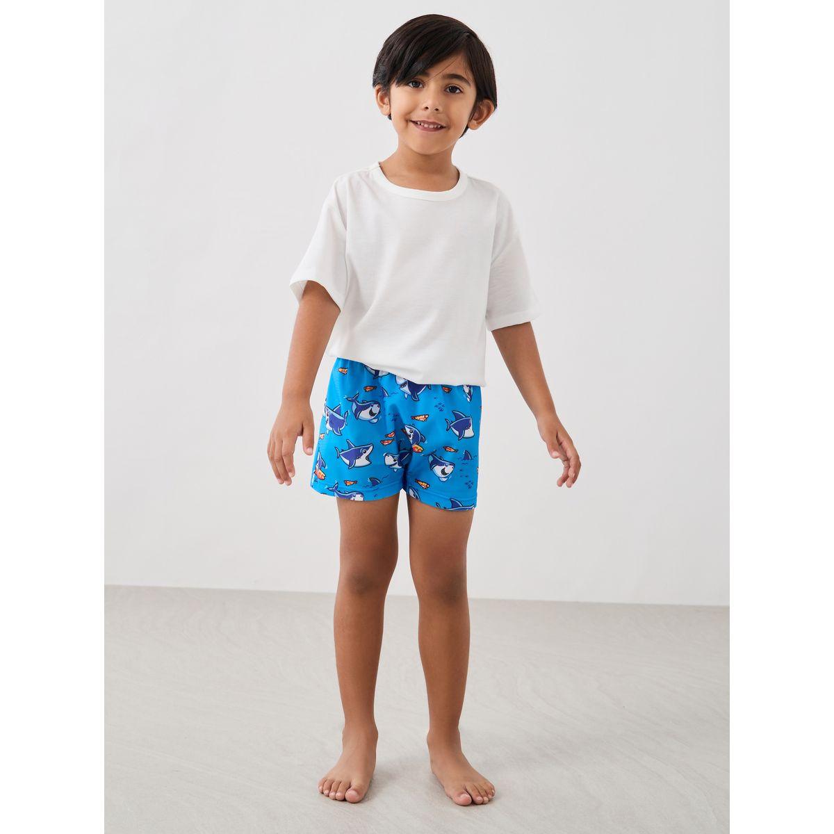 Styli Graphic Print Swim Shorts with Hat-sports-boys-clothing-swimwear-image-2
