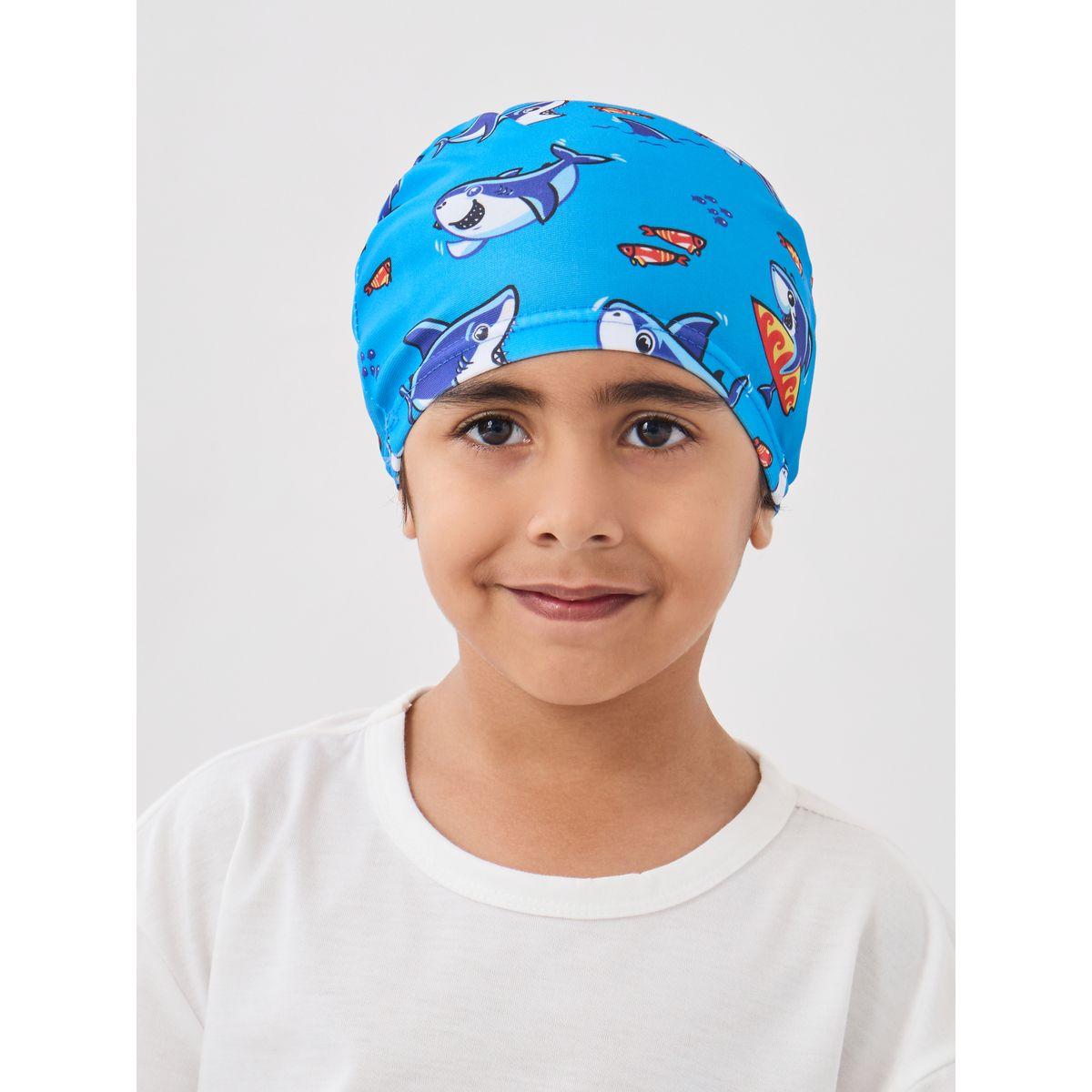 شورت سباحى بطبعة جرافيك مع قبعة-sports-boys-clothing-swimwear-image-6