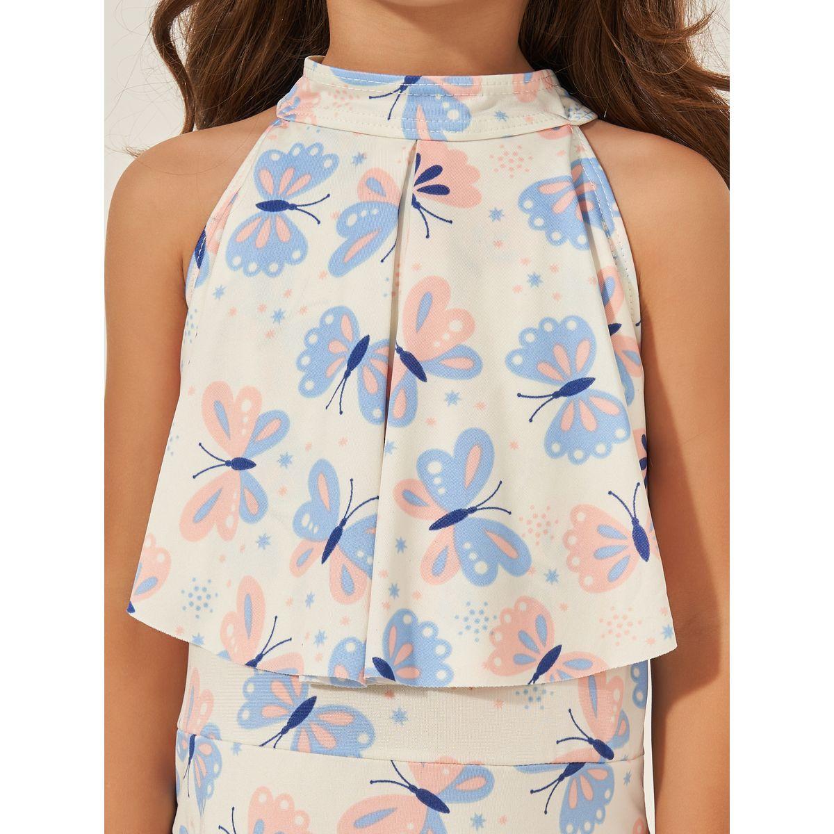 بدلة سباحة بطبعة فراشة-sports-girls-clothing-tops-image-3