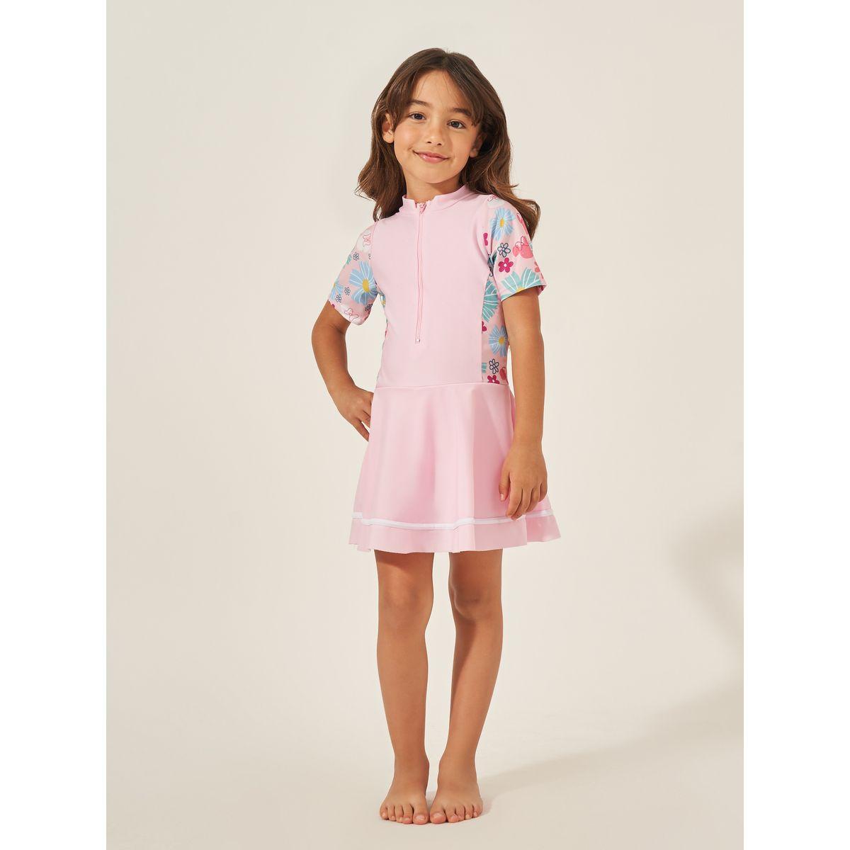 Styli Kids Floral Short Sleeves Swimsuit-sports-girls-clothing-tops-image-1
