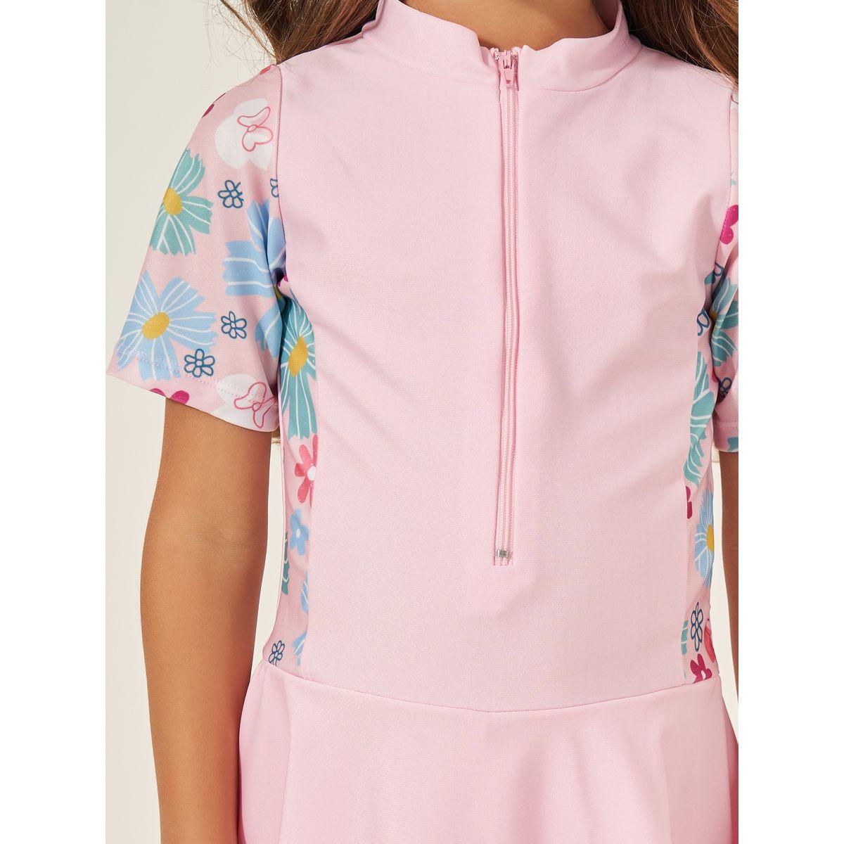 Styli Kids Floral Short Sleeves Swimsuit-sports-girls-clothing-tops-image-3