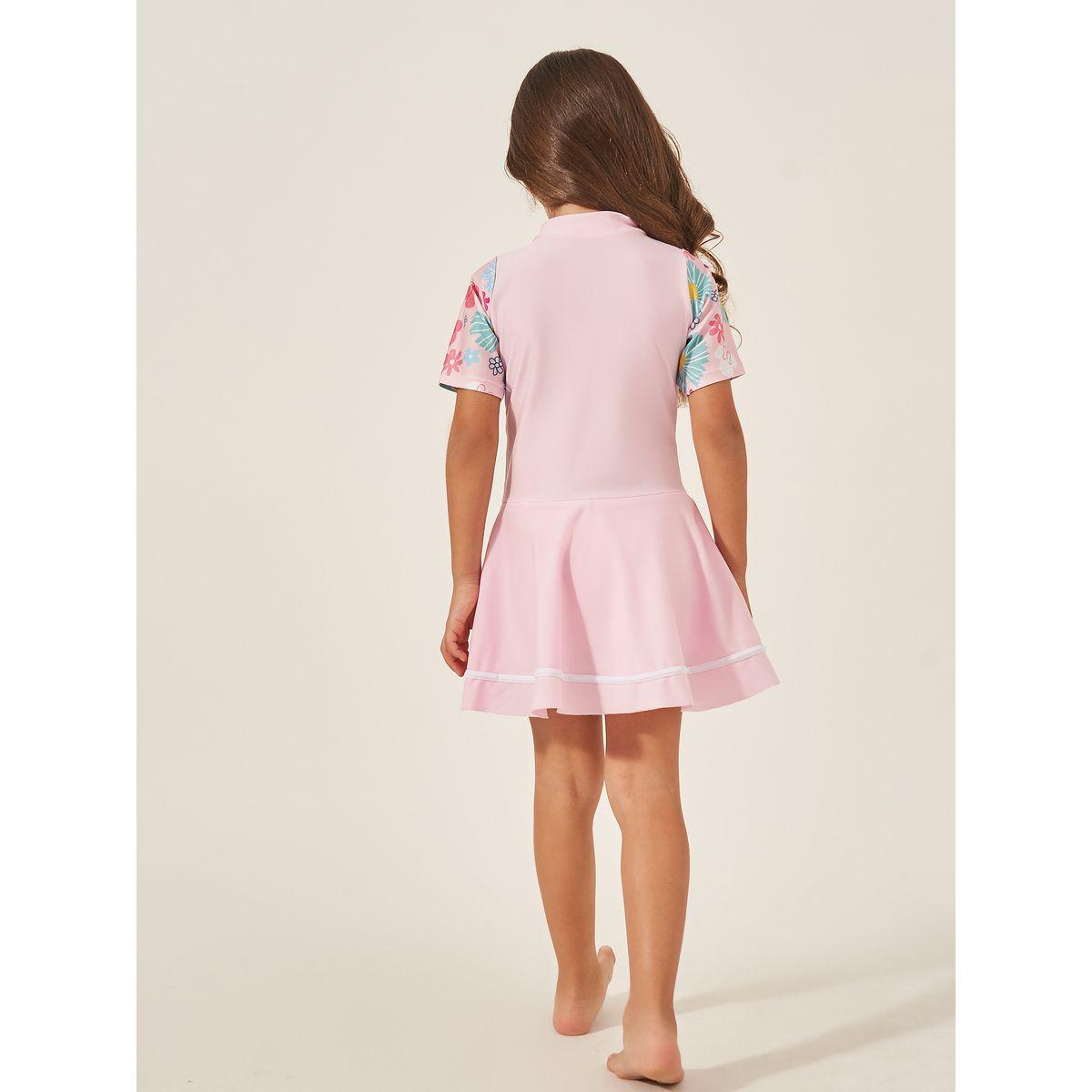 Styli Kids Floral Short Sleeves Swimsuit-sports-girls-clothing-tops-image-4