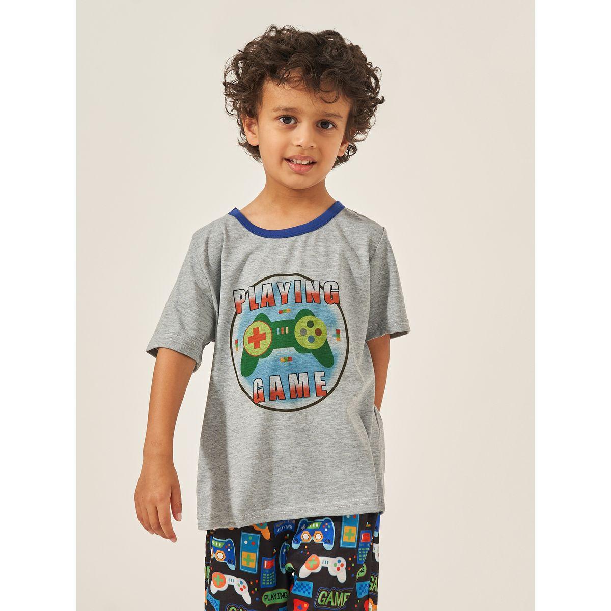 Styli Printed T-shirt and Shorts Set-boys-clothing-setsandcoords-image-2