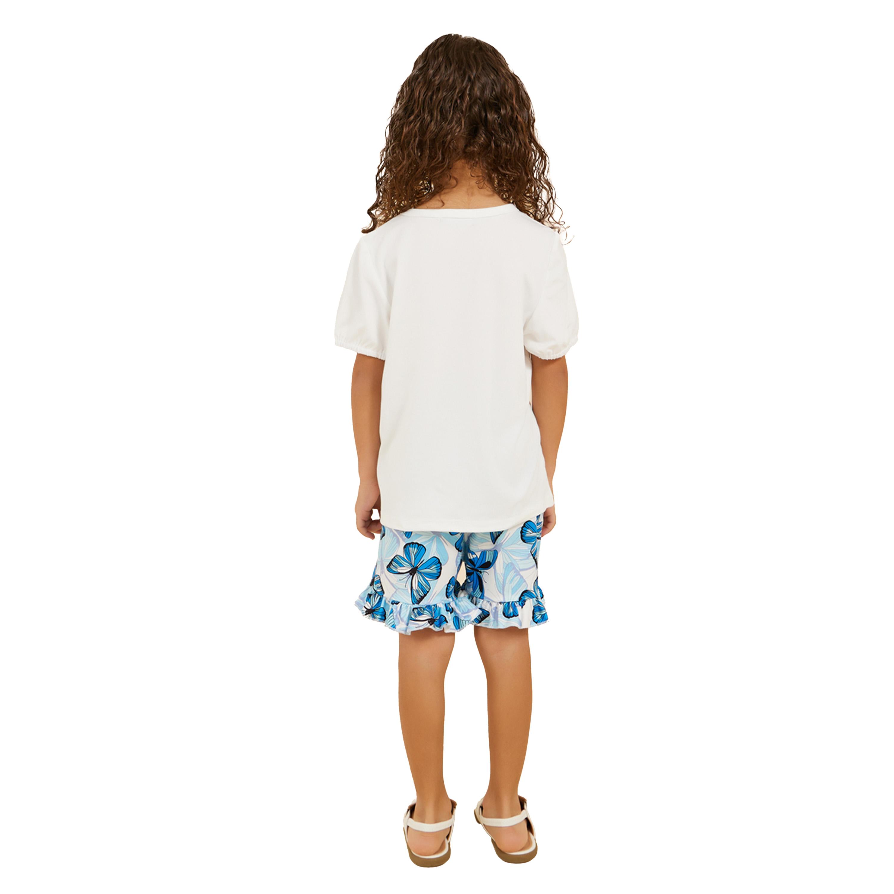 Styli Graphic Print T-Shirt and Ruffle Trim Shorts Set-girls-clothing-setsandcoords-image-5