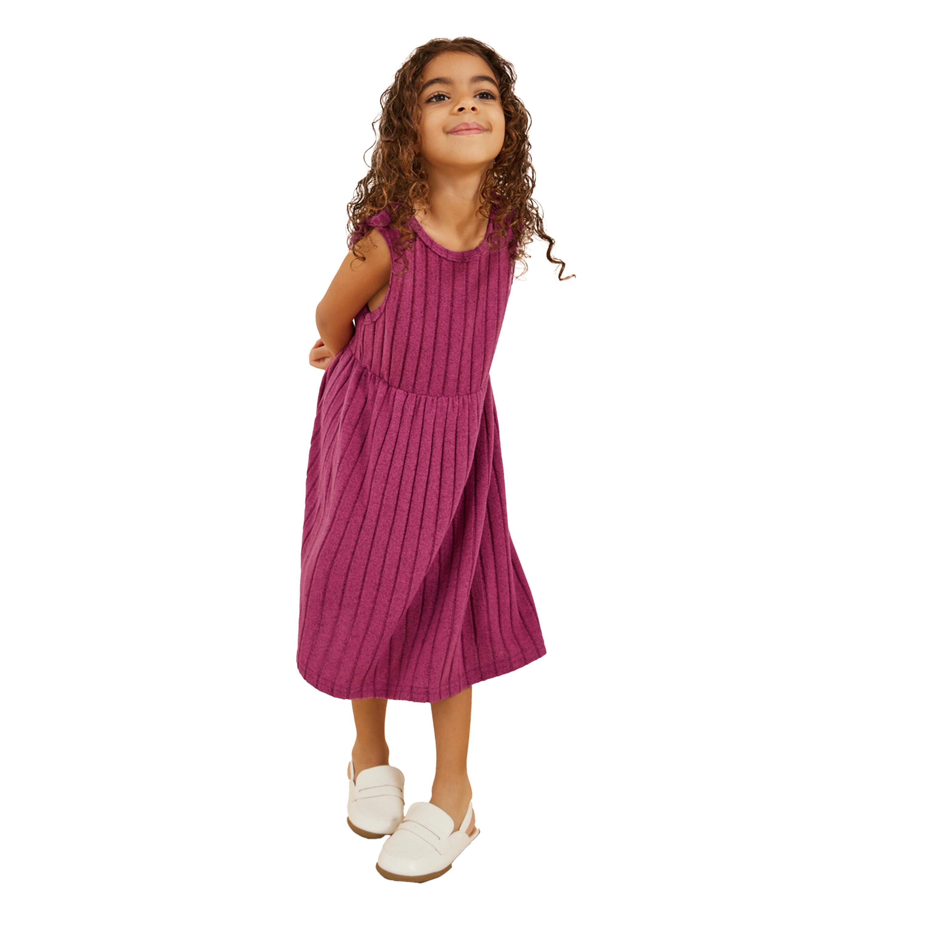 ستايلي - فستان مضلع بدون أكمام على شكل حرف A مع شنطة-girls-clothing-dressesandjumpsuits-image-3