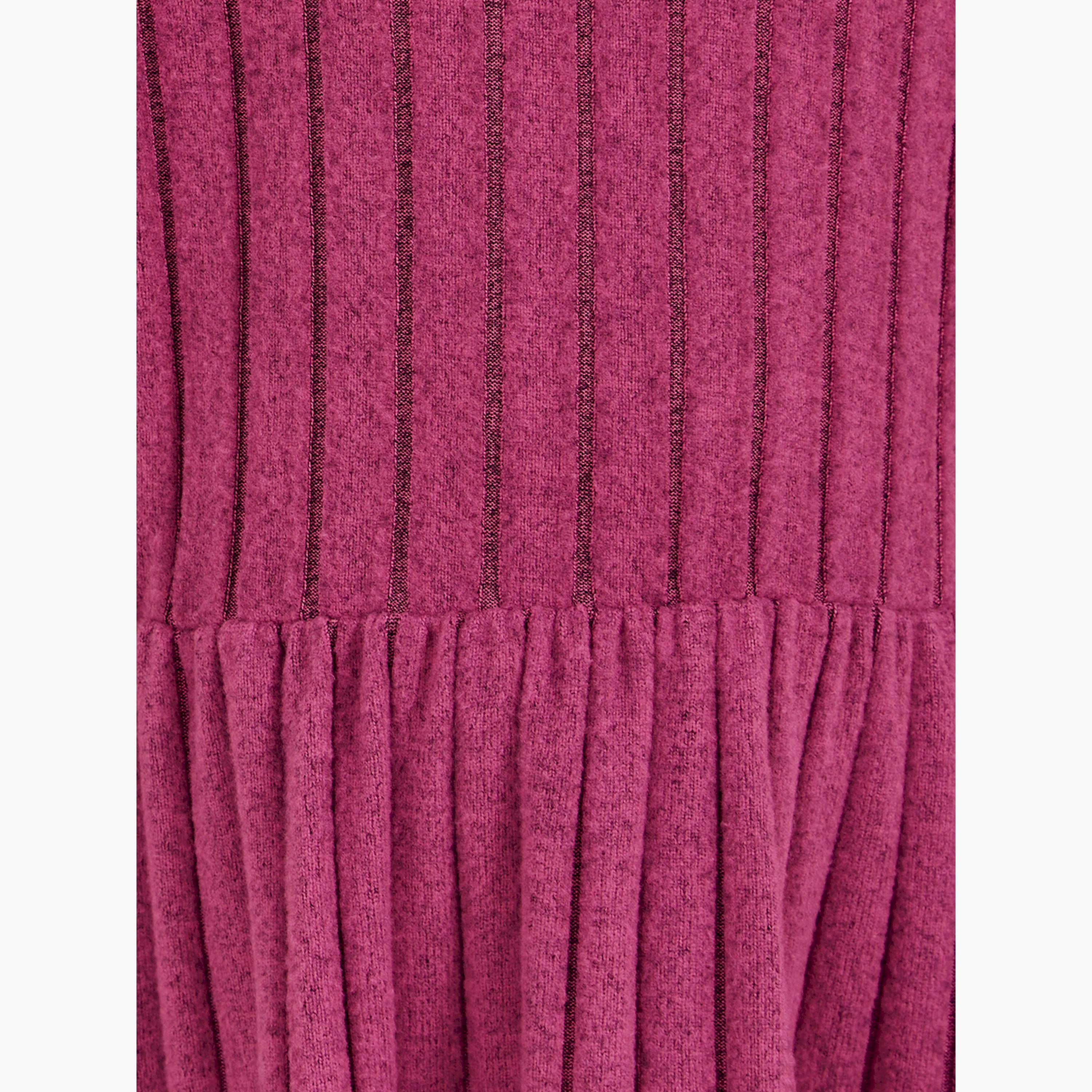 Styli Ribbed Knit Sleeveless A-Line Dress with Bag-girls-clothing-dressesandjumpsuits-image-5