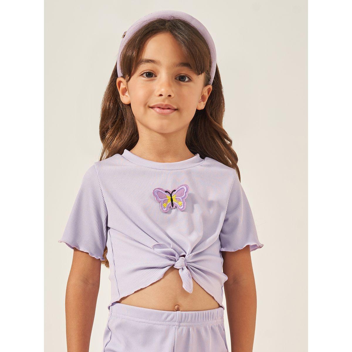 Styli toddler girls tie front top and pants set-girls-clothing-setsandcoords-image-2